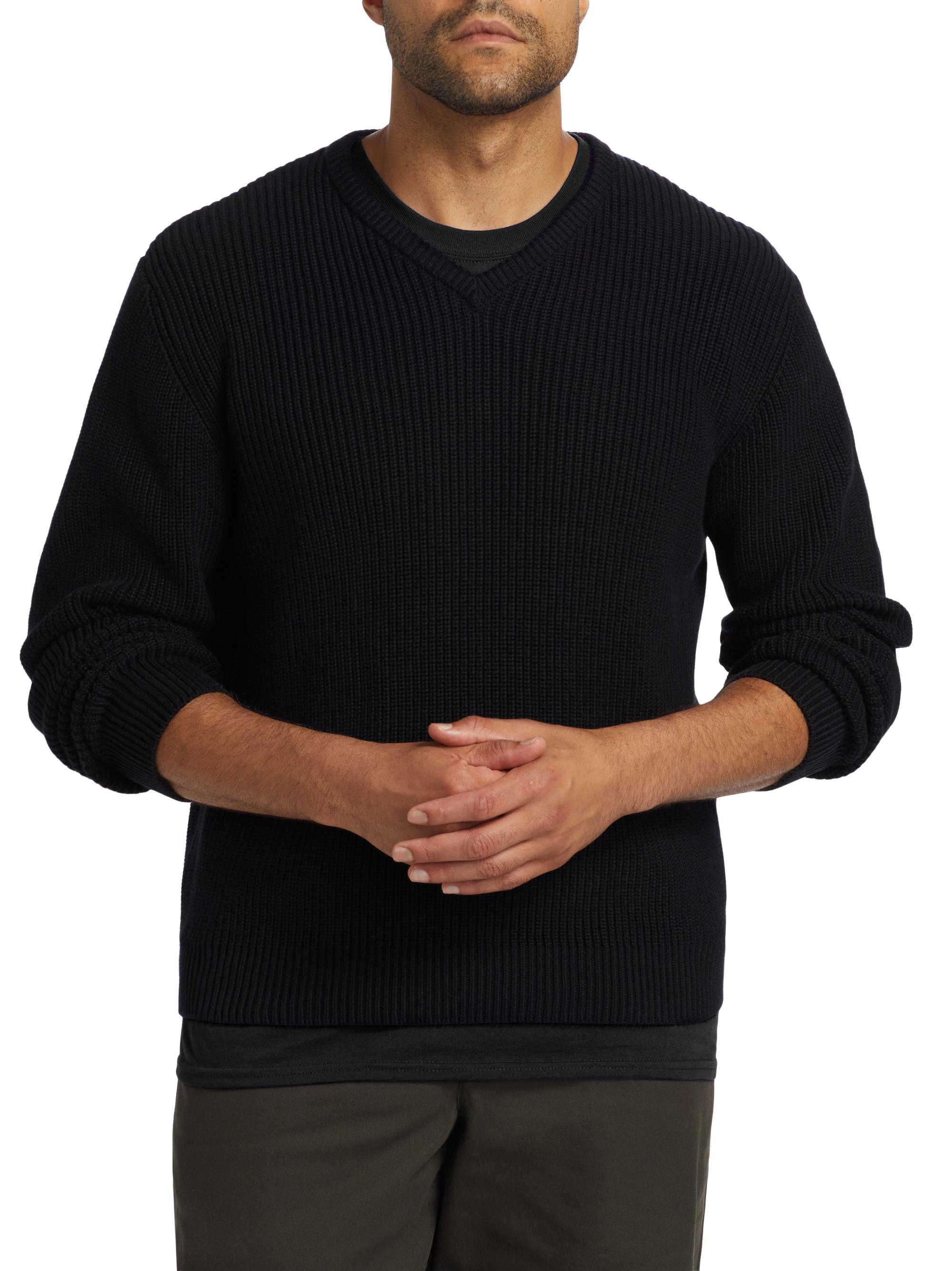 Shop Noah V-Neck Shaker Knit Sweater | Saks Fifth Avenue