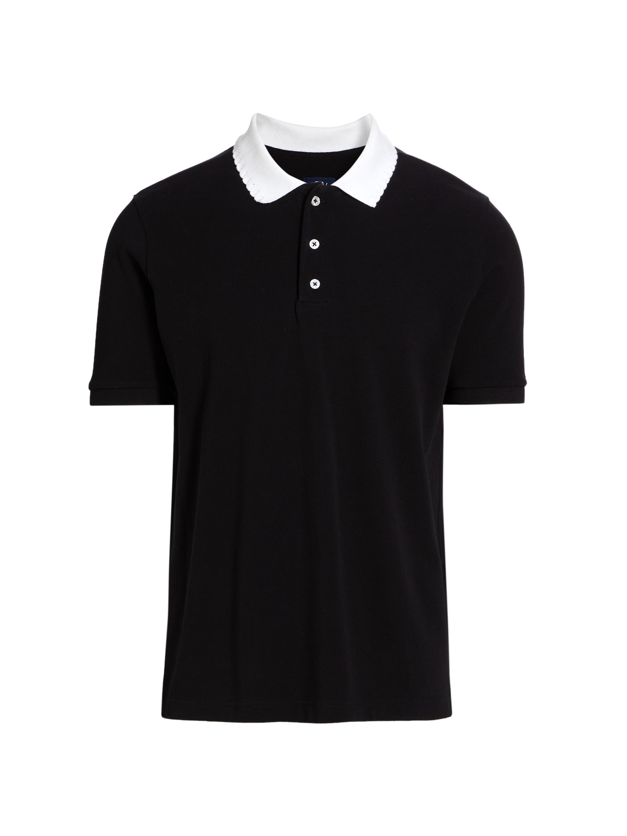 Noah Men's Summer's Polo Shirt - Black White