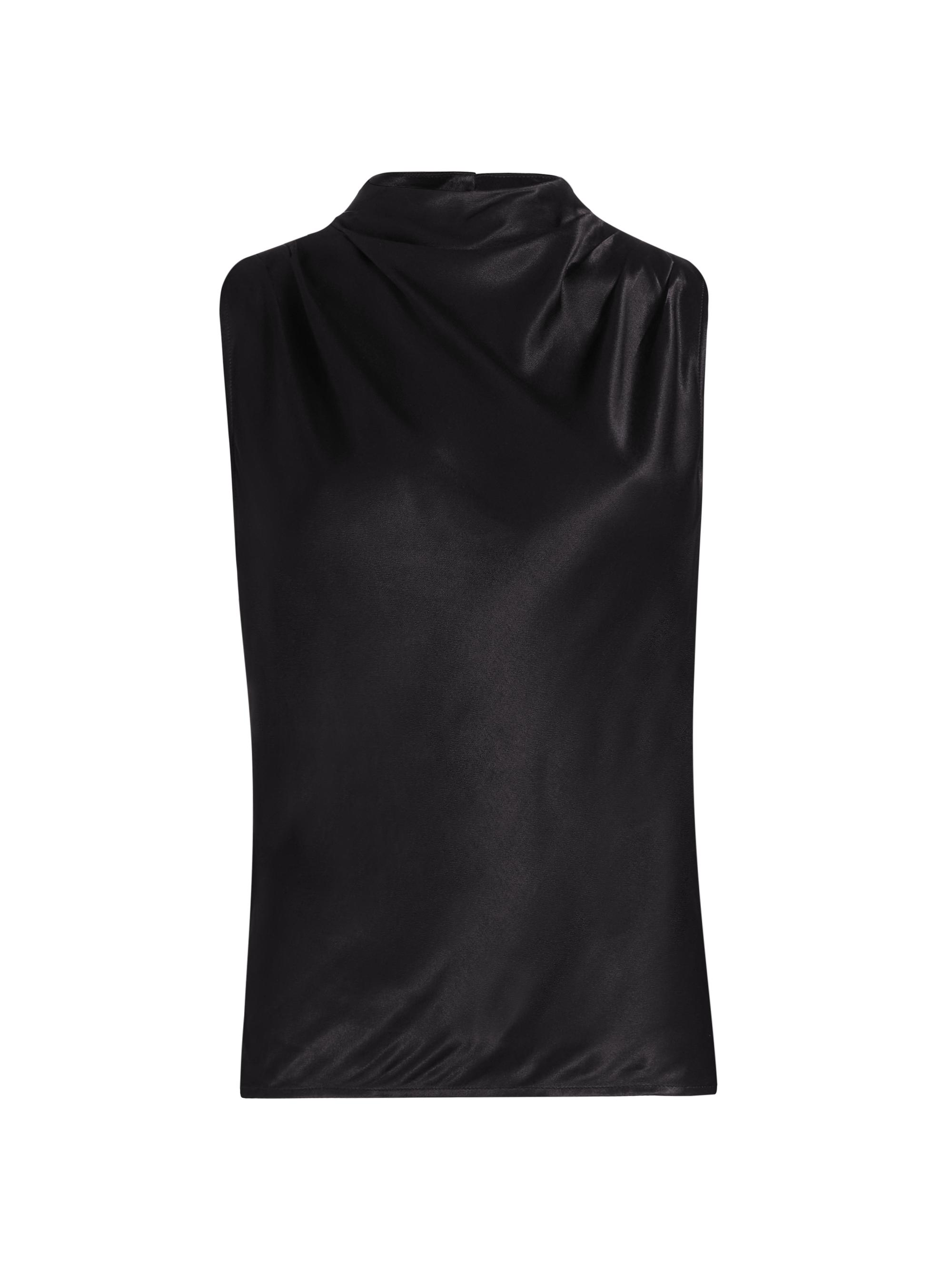Rails Women's Kaleen Gathered Satin Top - Black