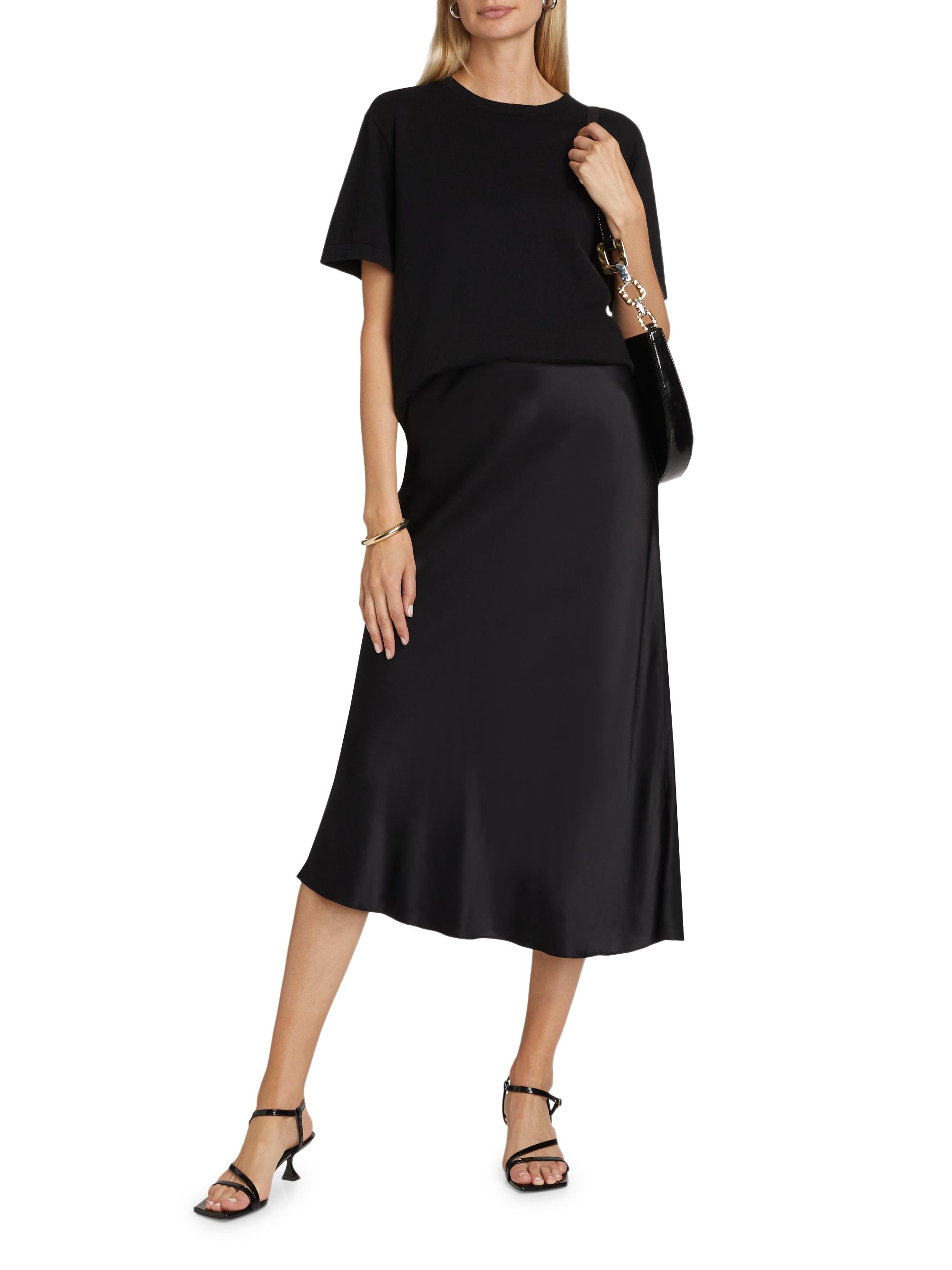 Rails Women's Cotton-Cashmere T-Shirt - Black - back view in Black