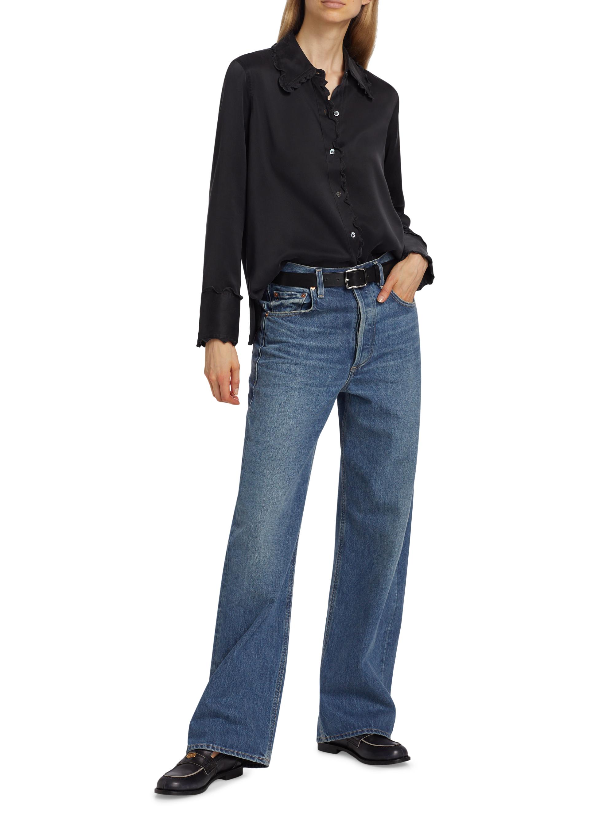 Rails Fia Silk Ruffled Blouse | Saks Fifth Avenue