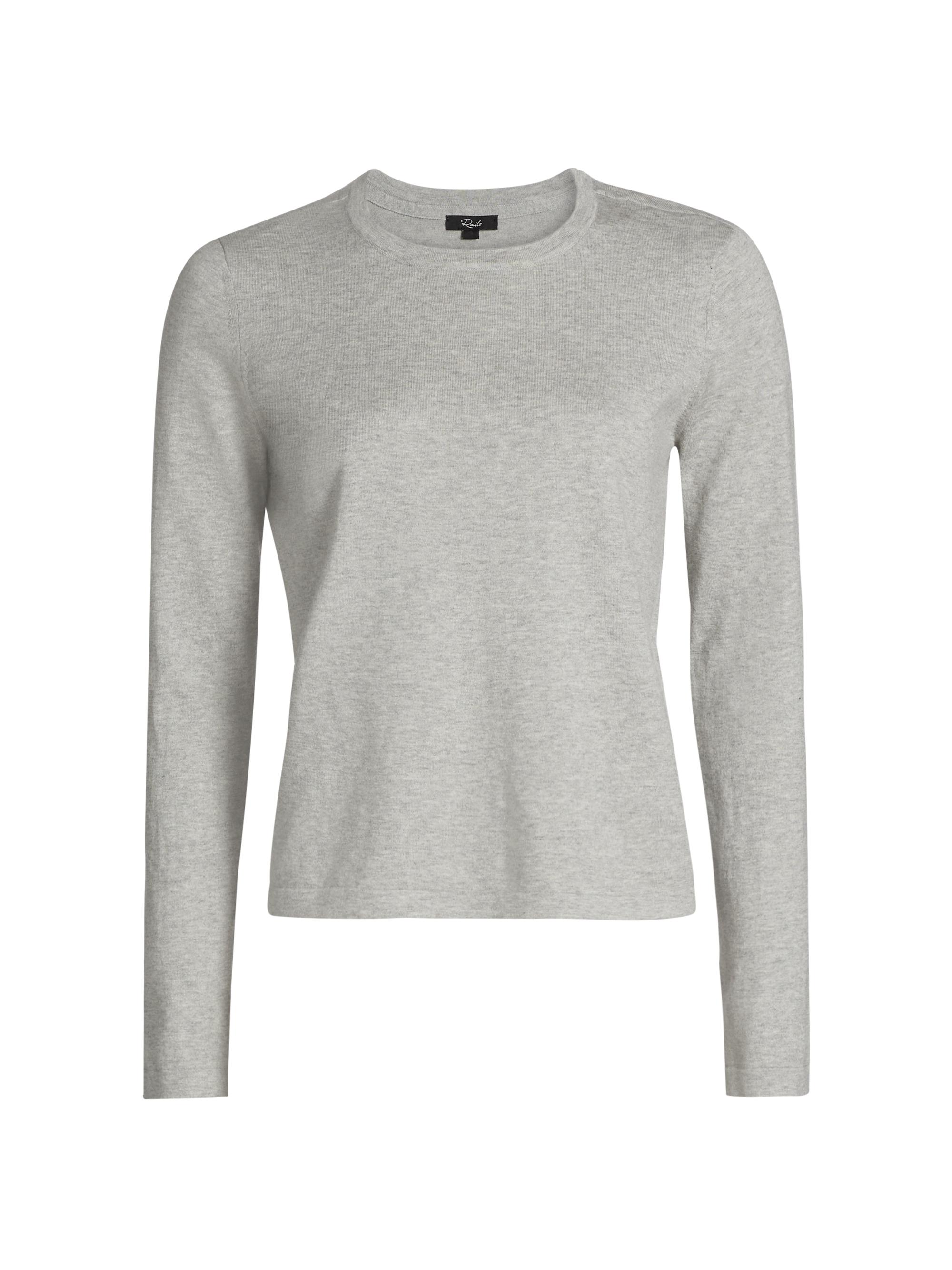 Rails Women's Cotton-Cashmere Long-Sleeve T-Shirt - Heather Grey