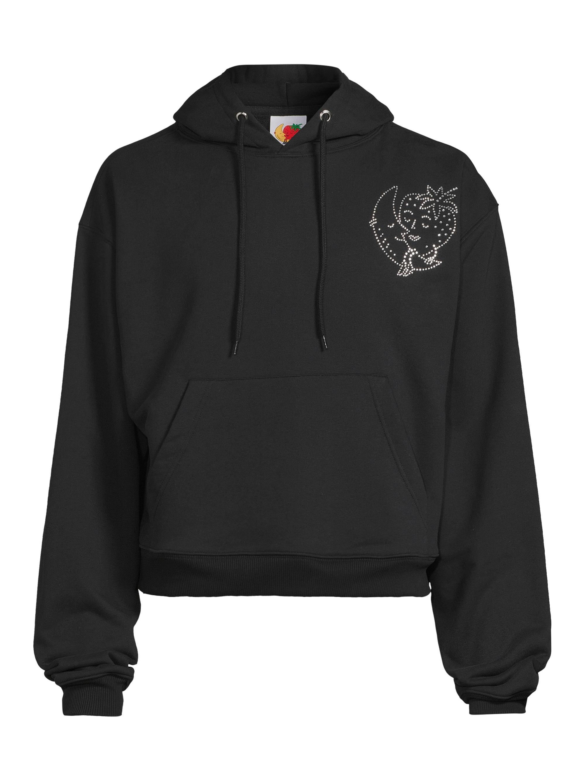 Sky High Farm Men's Bedazzled Oversized Hoodie - Black