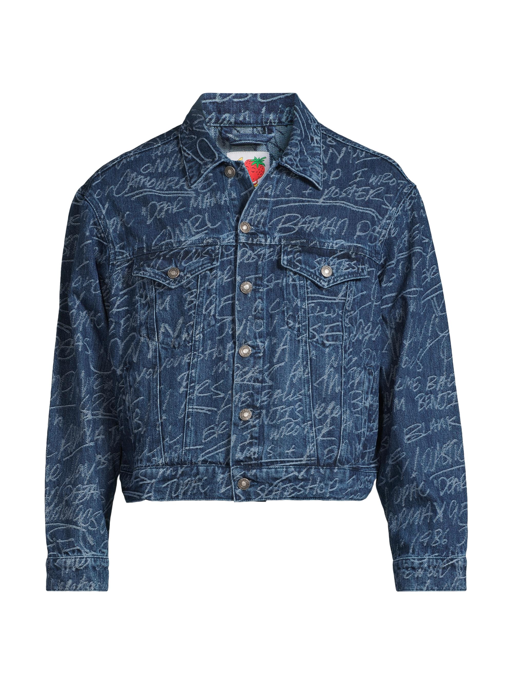 Sky High Farm Men's Graffiti Denim Jacket - Dark Blue