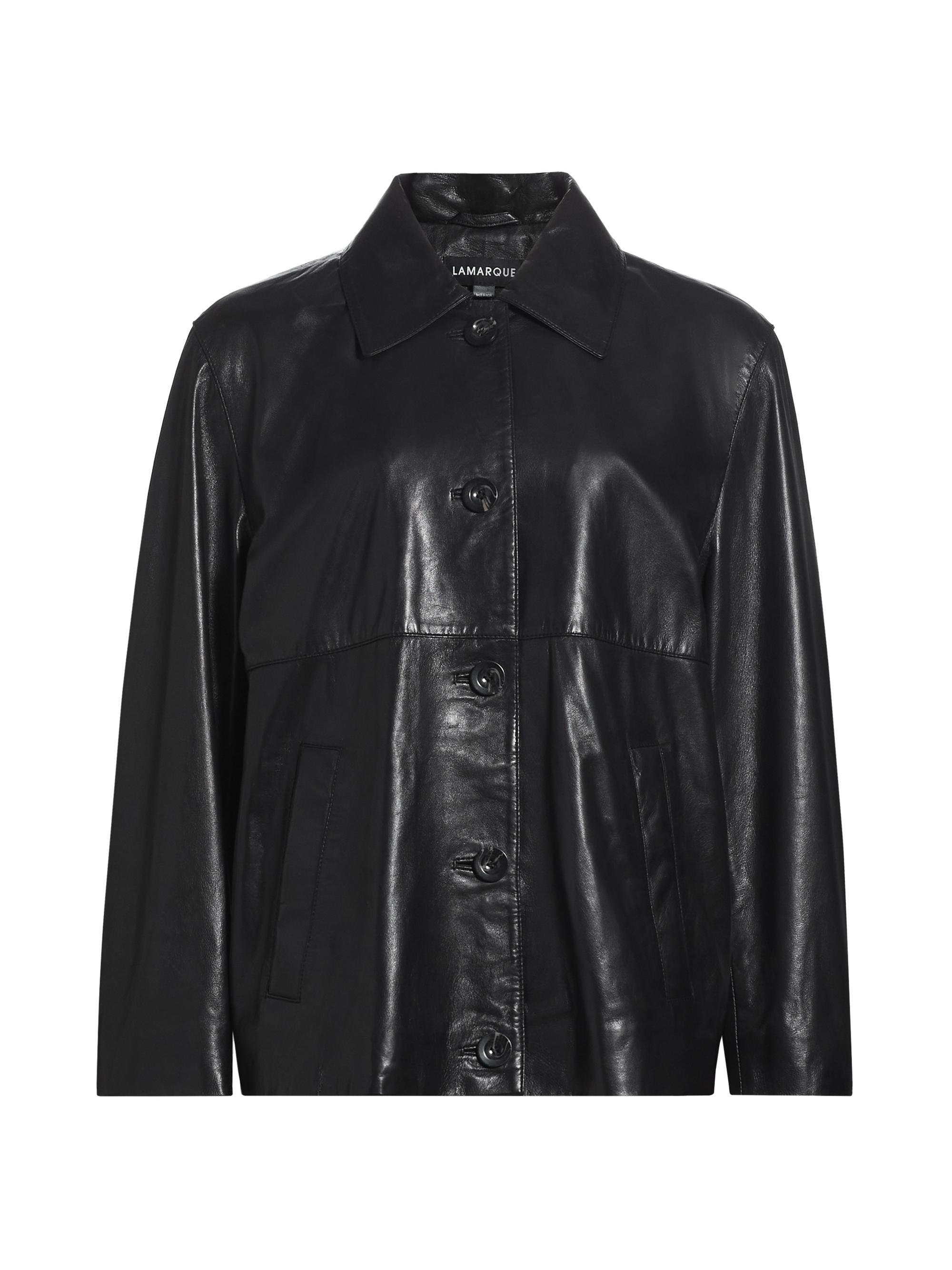 AMERI×Nハリ　FAKE LEATHER SHIRT JACKET John Varvatos Travis Leather Shirt Jacket | Bloomingdale's