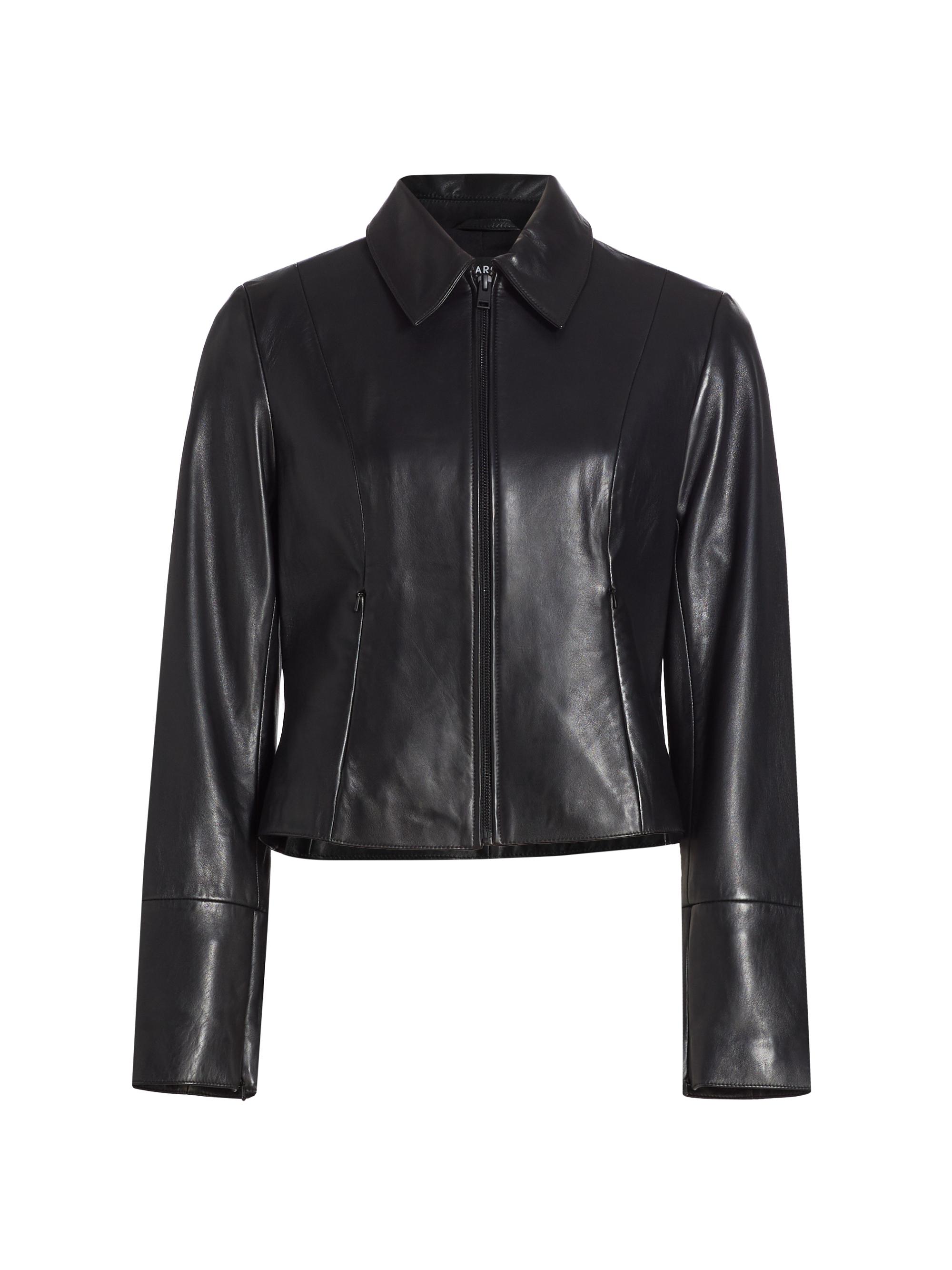 Lamarque Azra Leather Jacket Lamarque Azra Leather Moto Jacket In