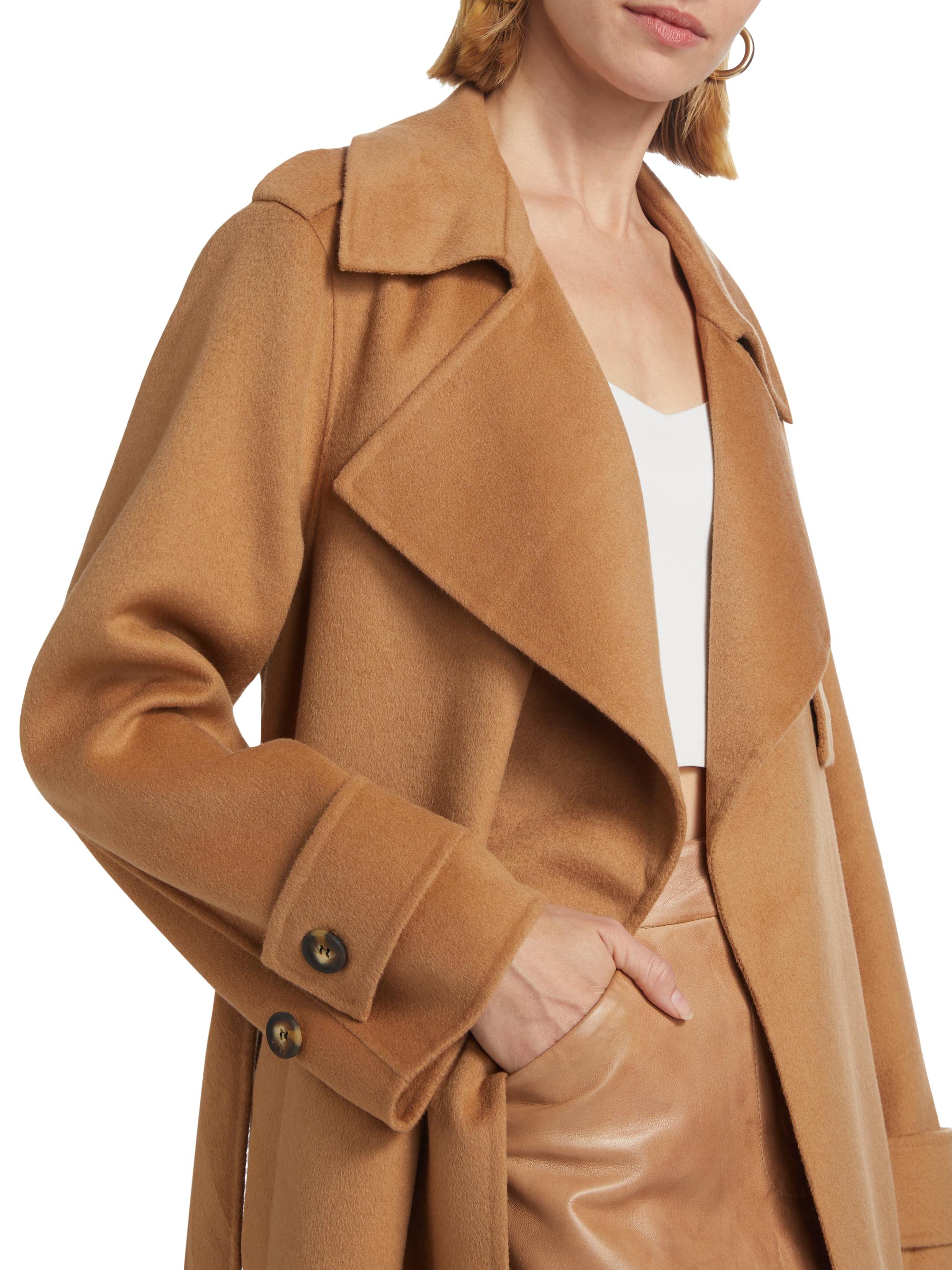 Lamarque Margaret Wool-Blend Trench Coat | Saks Fifth Avenue