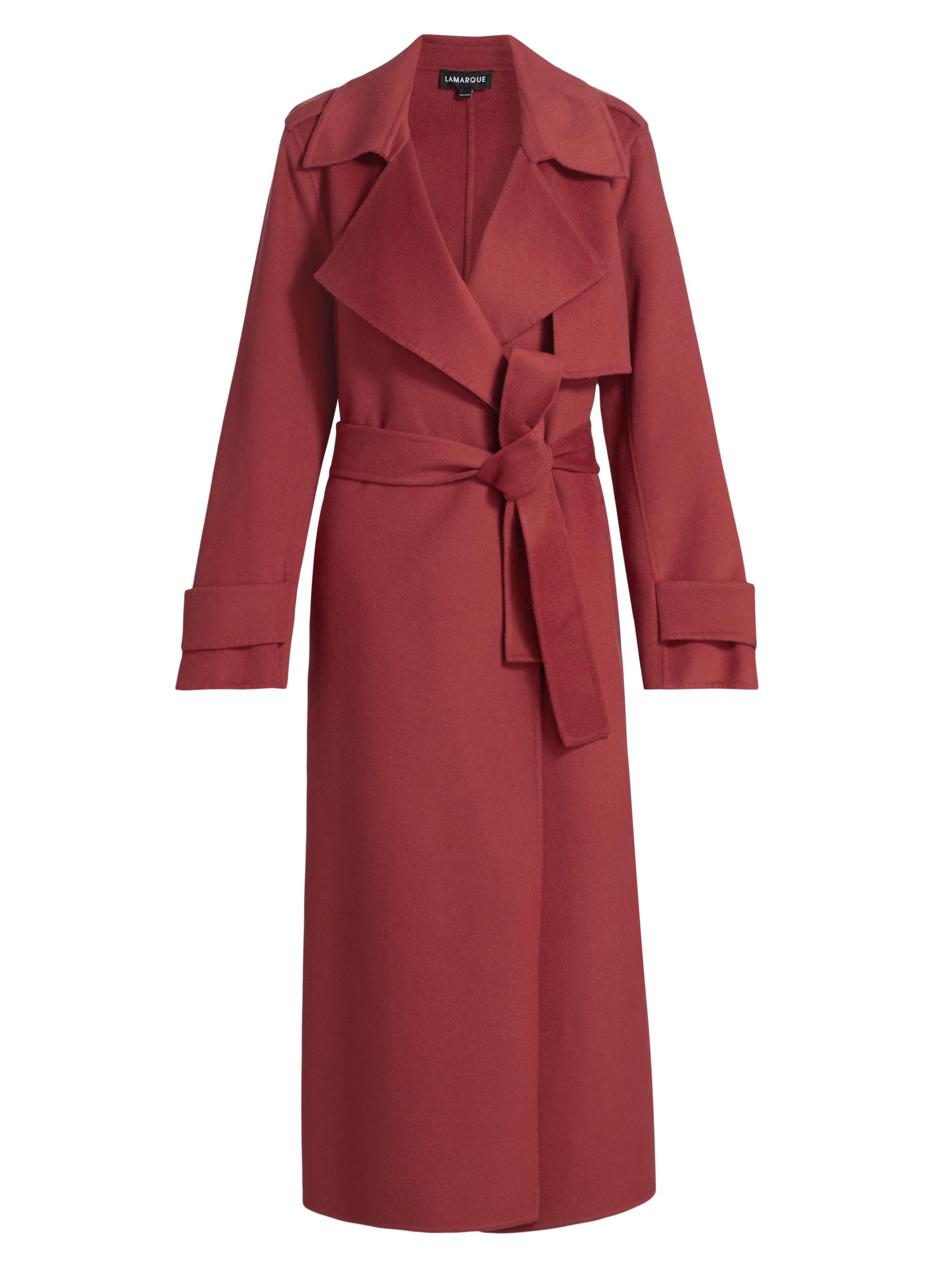 Lamarque Margaret Wool-Blend Trench Coat | Saks Fifth Avenue