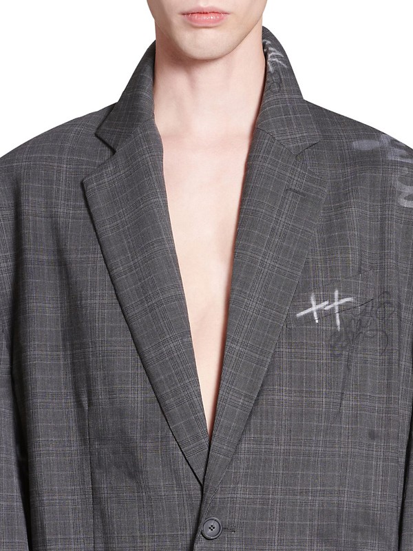 Shop Balenciaga Graffiti Skater Tailored Jacket | Saks Fifth Shop Balenciaga Graffiti Skater Tailored Jacket | Saks Fifth