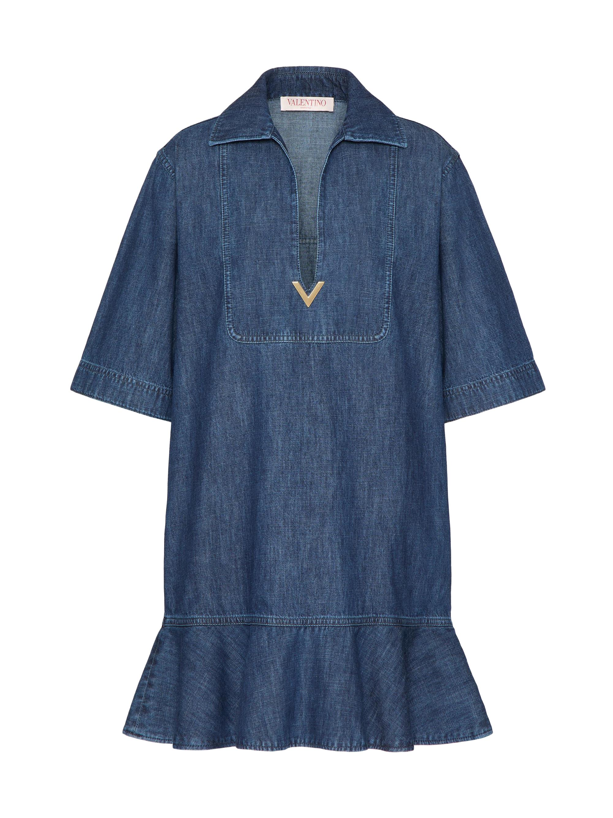 【valentino garavani】ひざ丈ワンピース Valentino Garavani Chambray Denim Short Dress | Saks Fifth Avenue