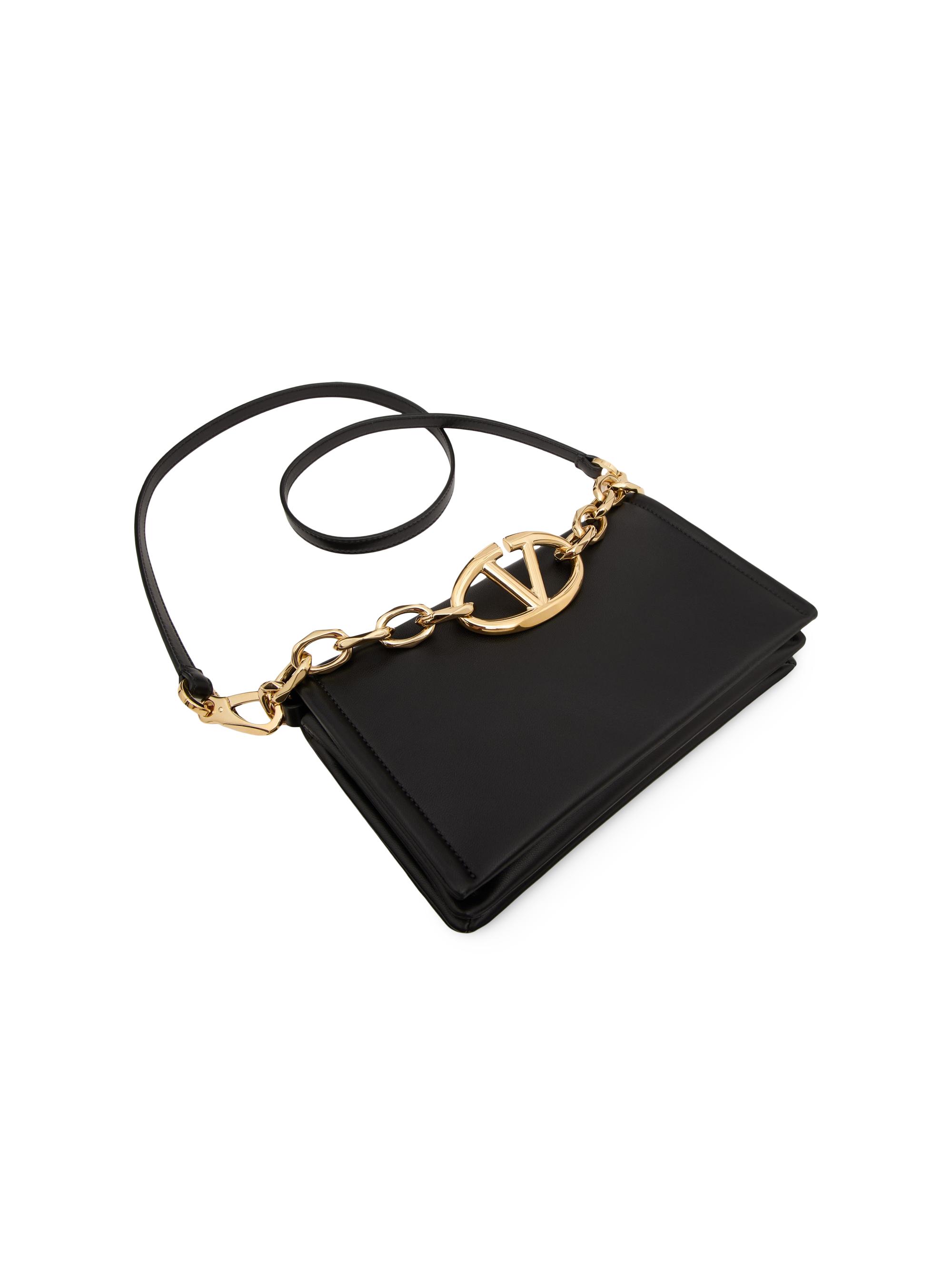 Valentino Garavani VLogo Chain Clutch Bag in Nappa Leather | Saks