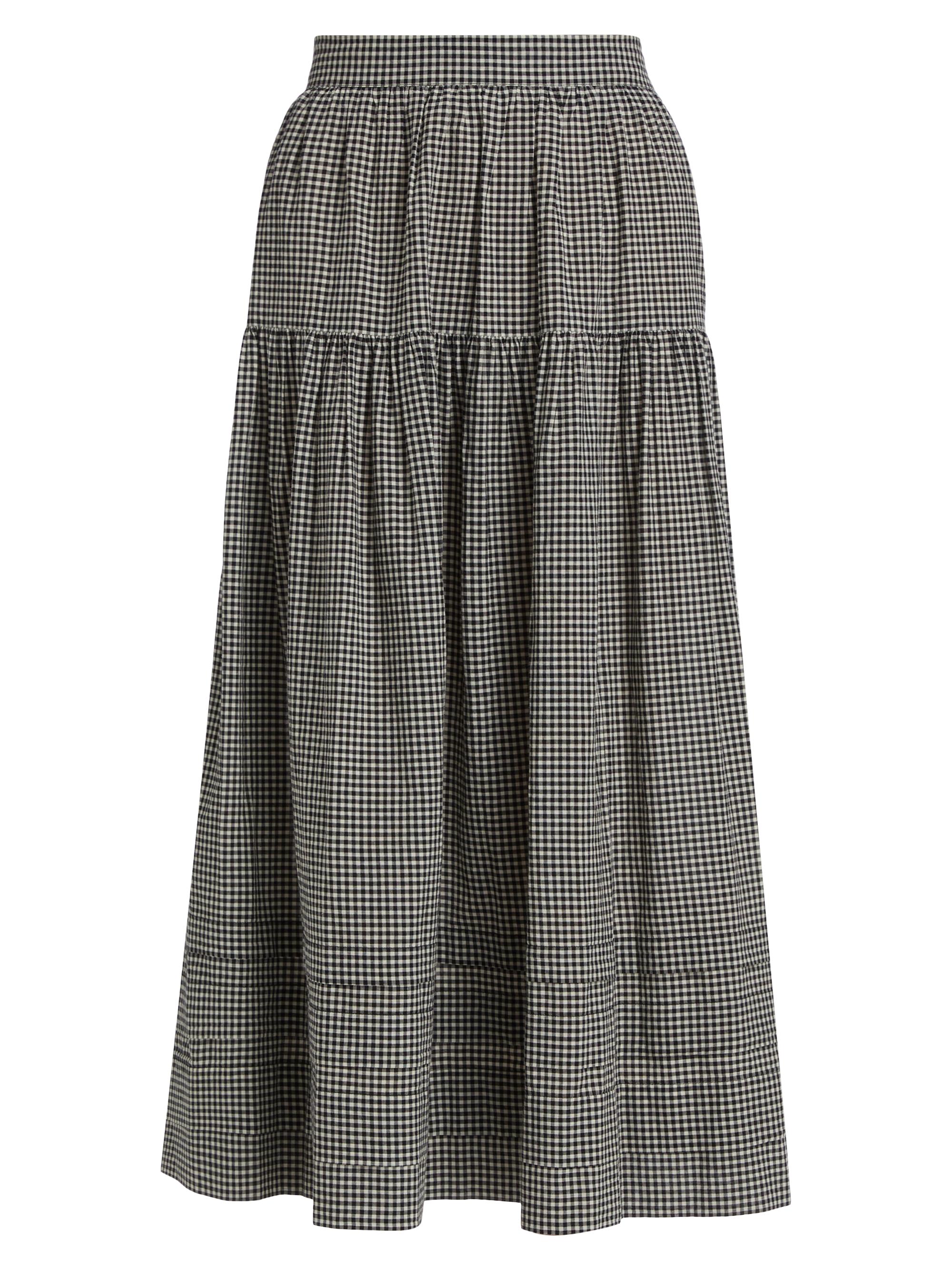 DÔEN Women's Sebastiane Gingham Maxi Skirt - La Maddalena Gingham