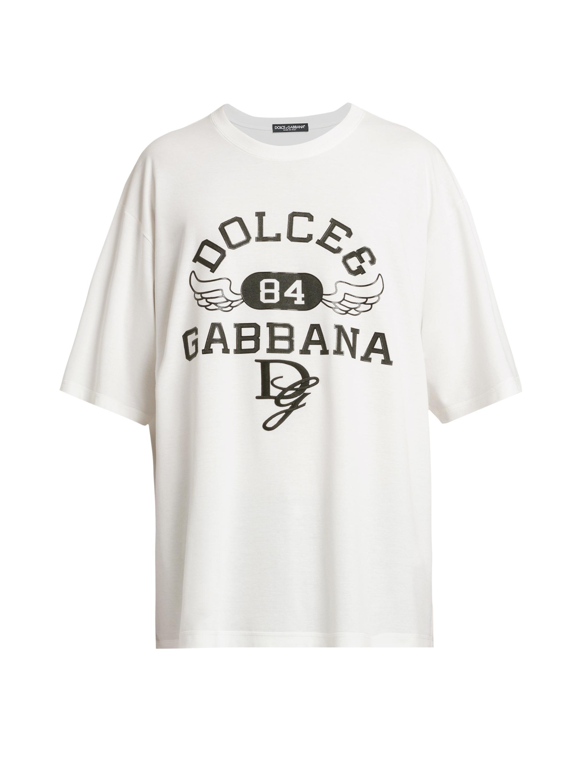 Dolce & Gabbana Men's Logo Cotton T-Shirt - Bianco