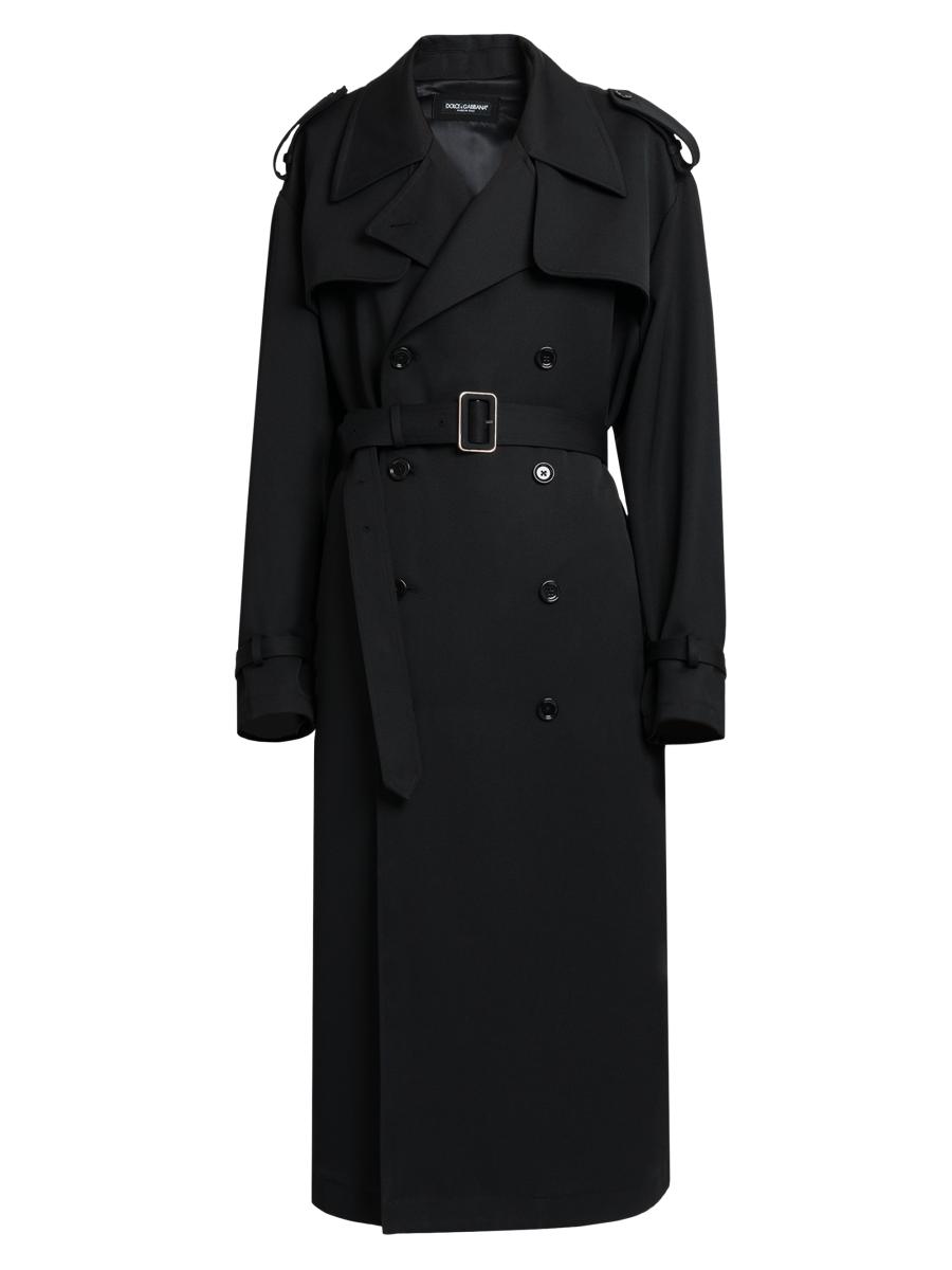Dolce&Gabbana Wool Gabardine Trench Coat | Saks Fifth Avenue
