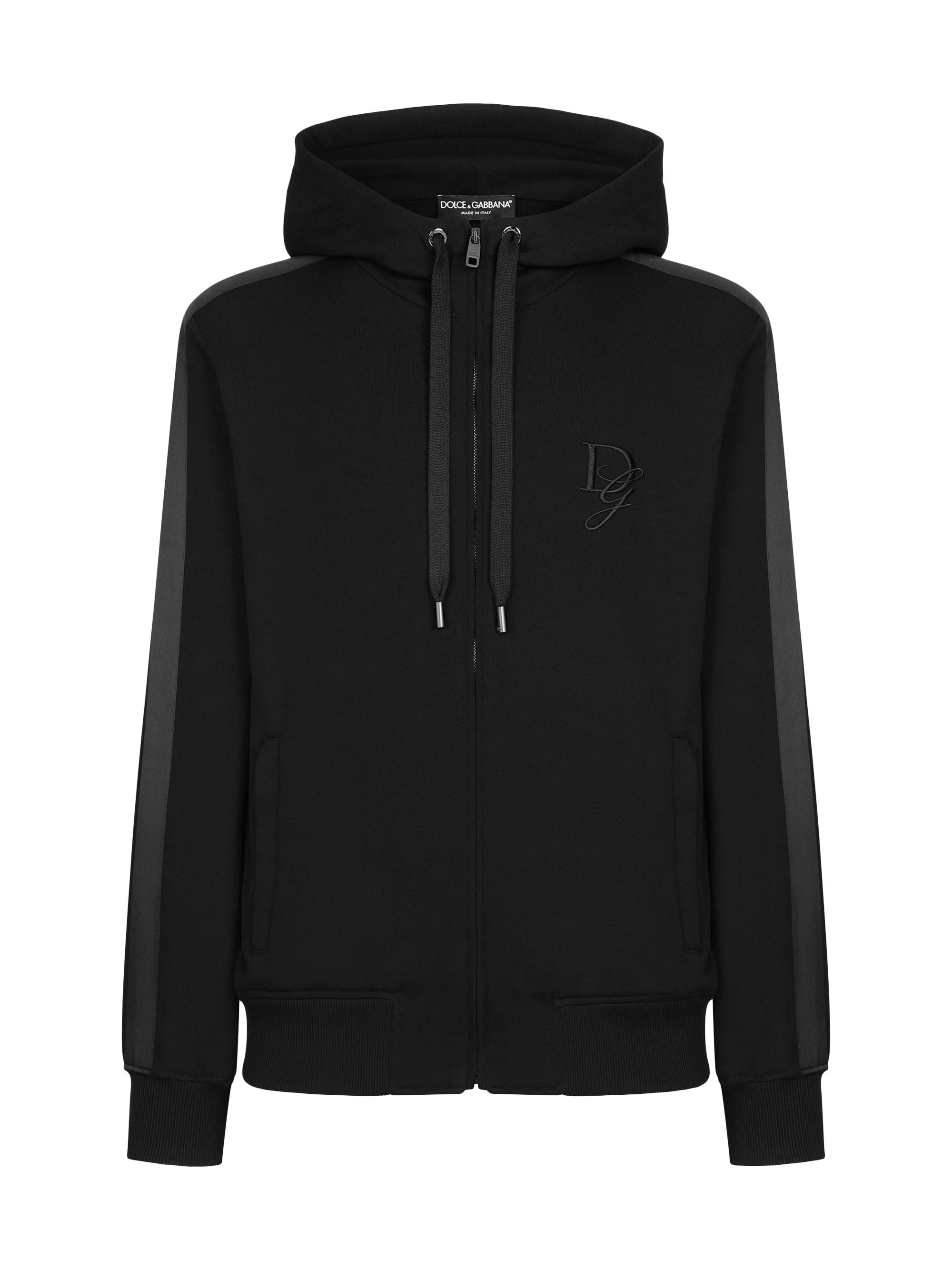 Dolce & Gabbana Men's Ricamo Embroidered Full-Zip Hoodie - Nero