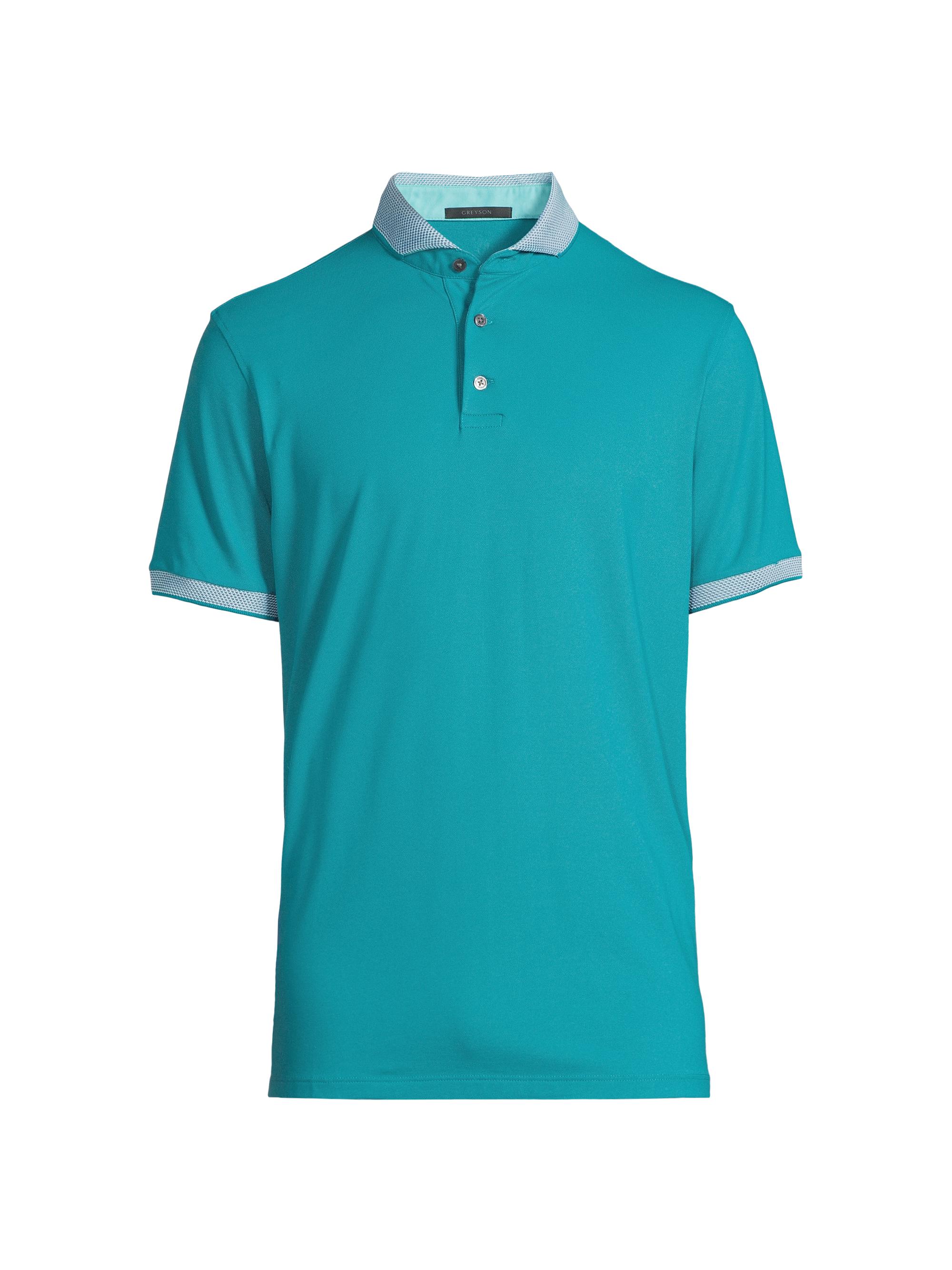 Greyson Men's Cotton-Blend Polo Shirt - Cyano