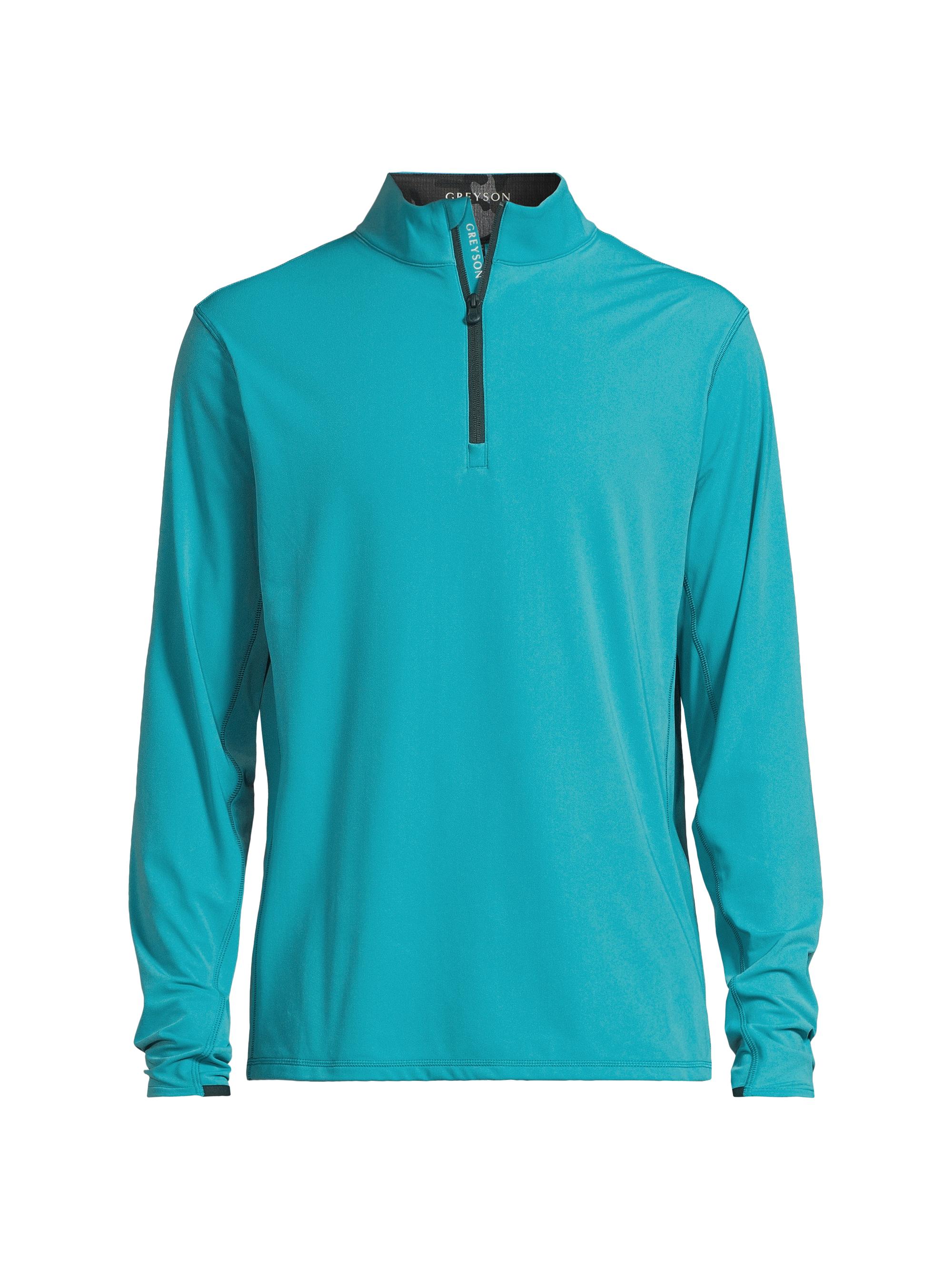 Greyson Men's Tate Quarter-Zip Sweatshirt - Cyano