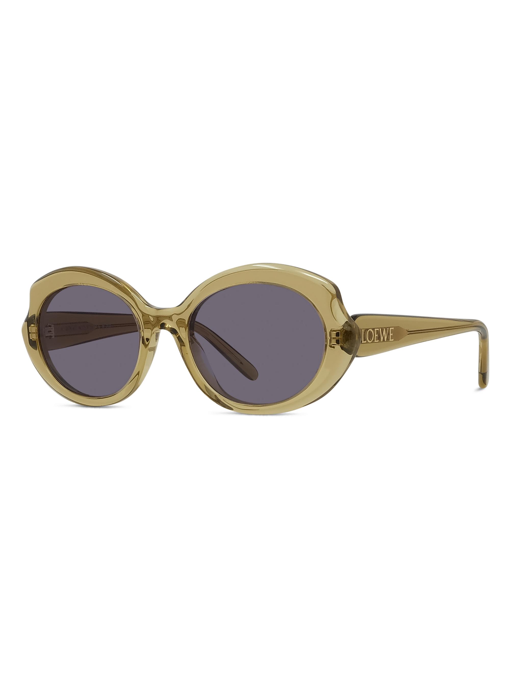 LOEWE Women's Slim 54MM Geometric Sunglasses - Shiny Dark Green Violet
