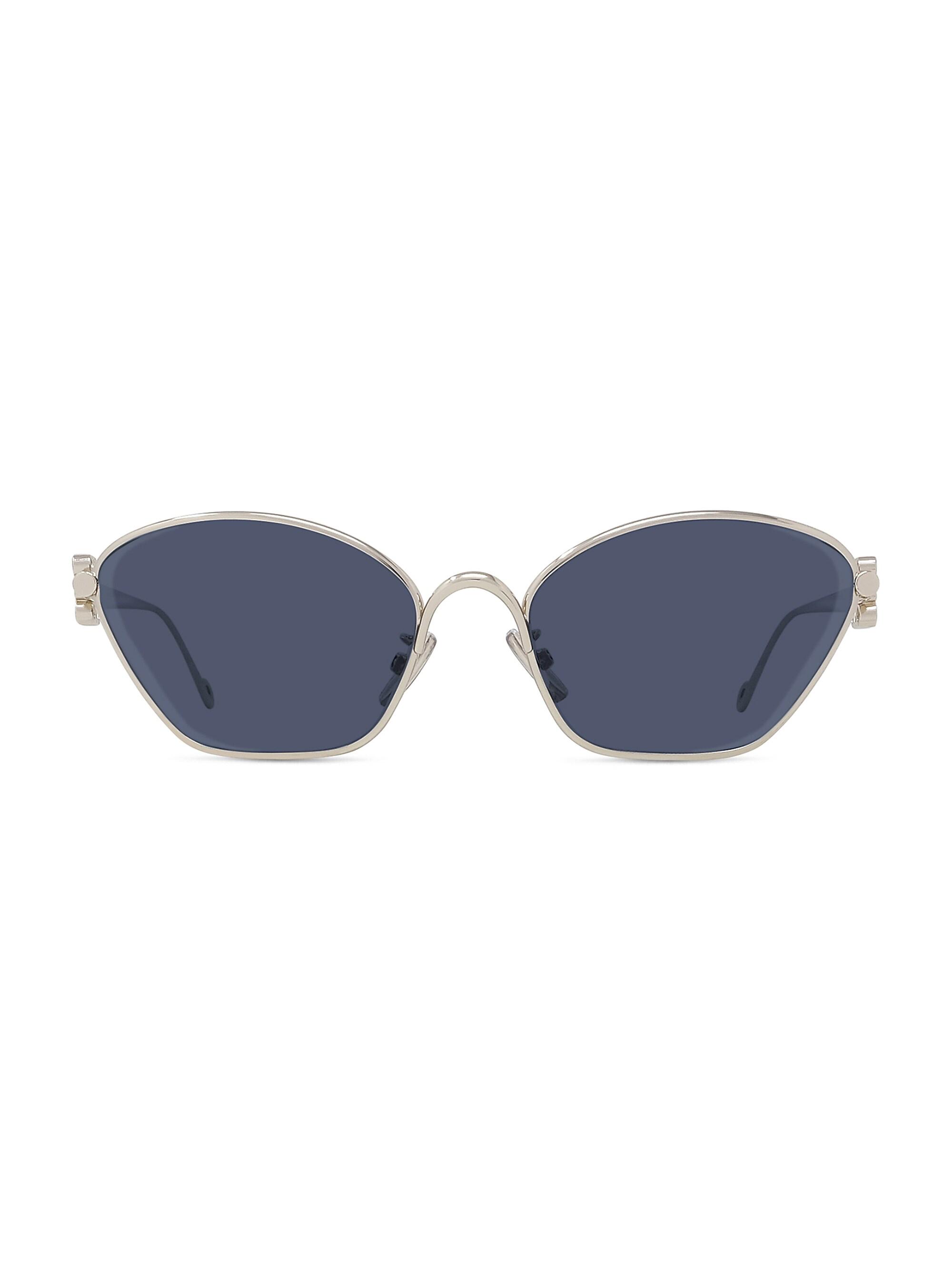 LOEWE Women's Anagram 57MM Cat-Eye Sunglasses - Blue Silver