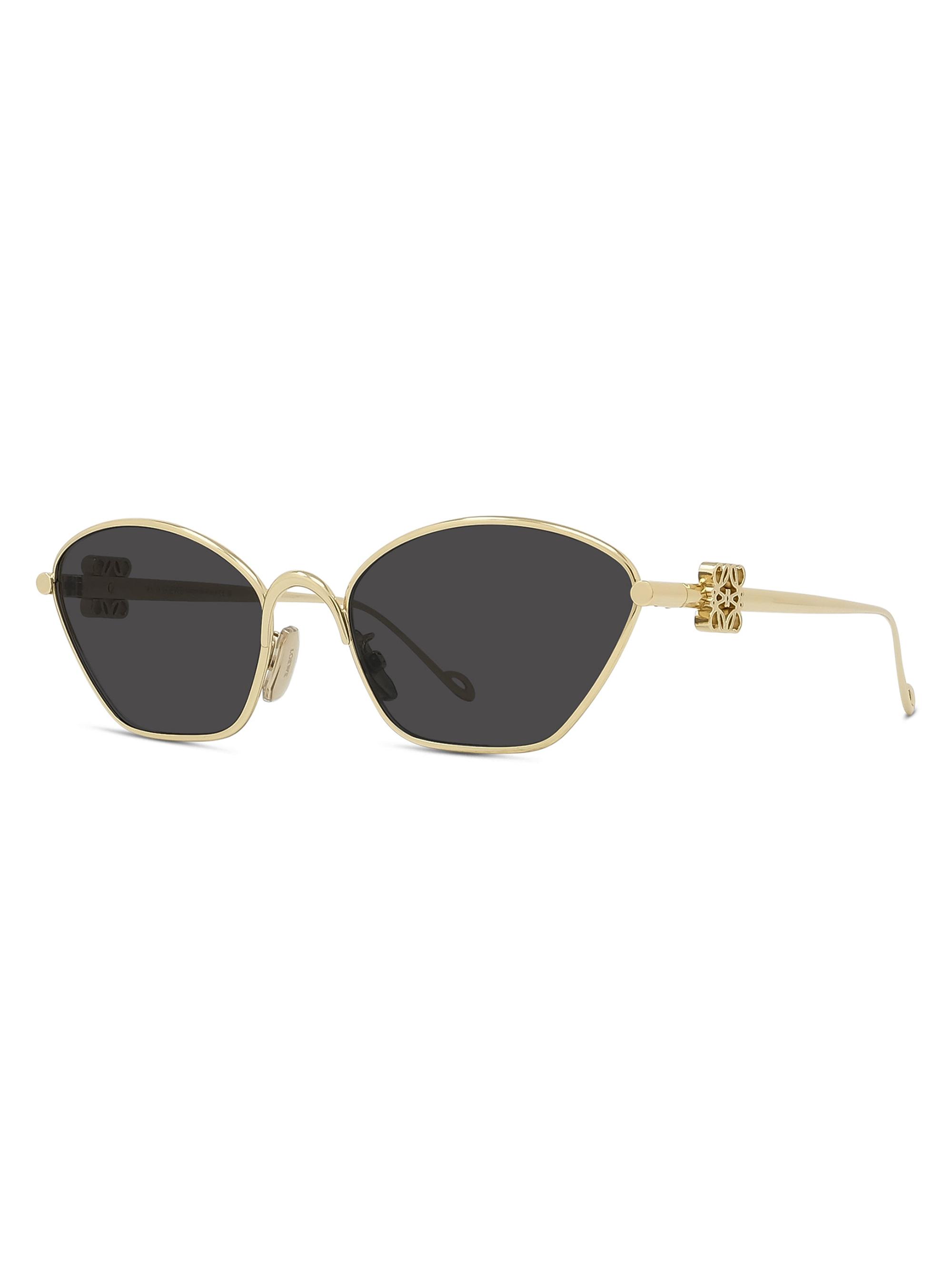 LOEWE Women's Anagram 57MM Cat-Eye Sunglasses - Dark Grey Gold | Thumbnail 10