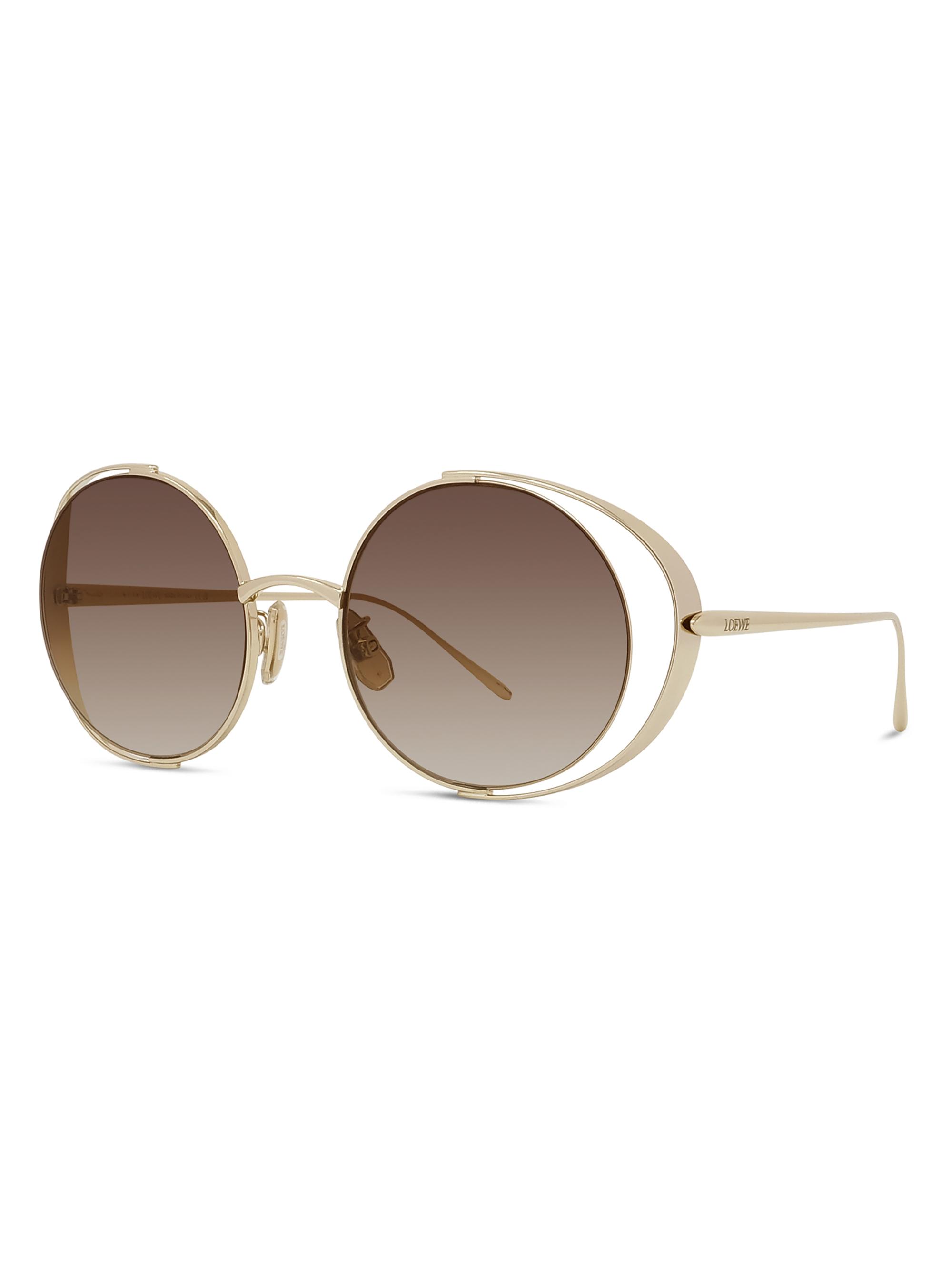 LOEWE Women's Signature 54MM Round Sunglasses - Gradient Brown Gold
