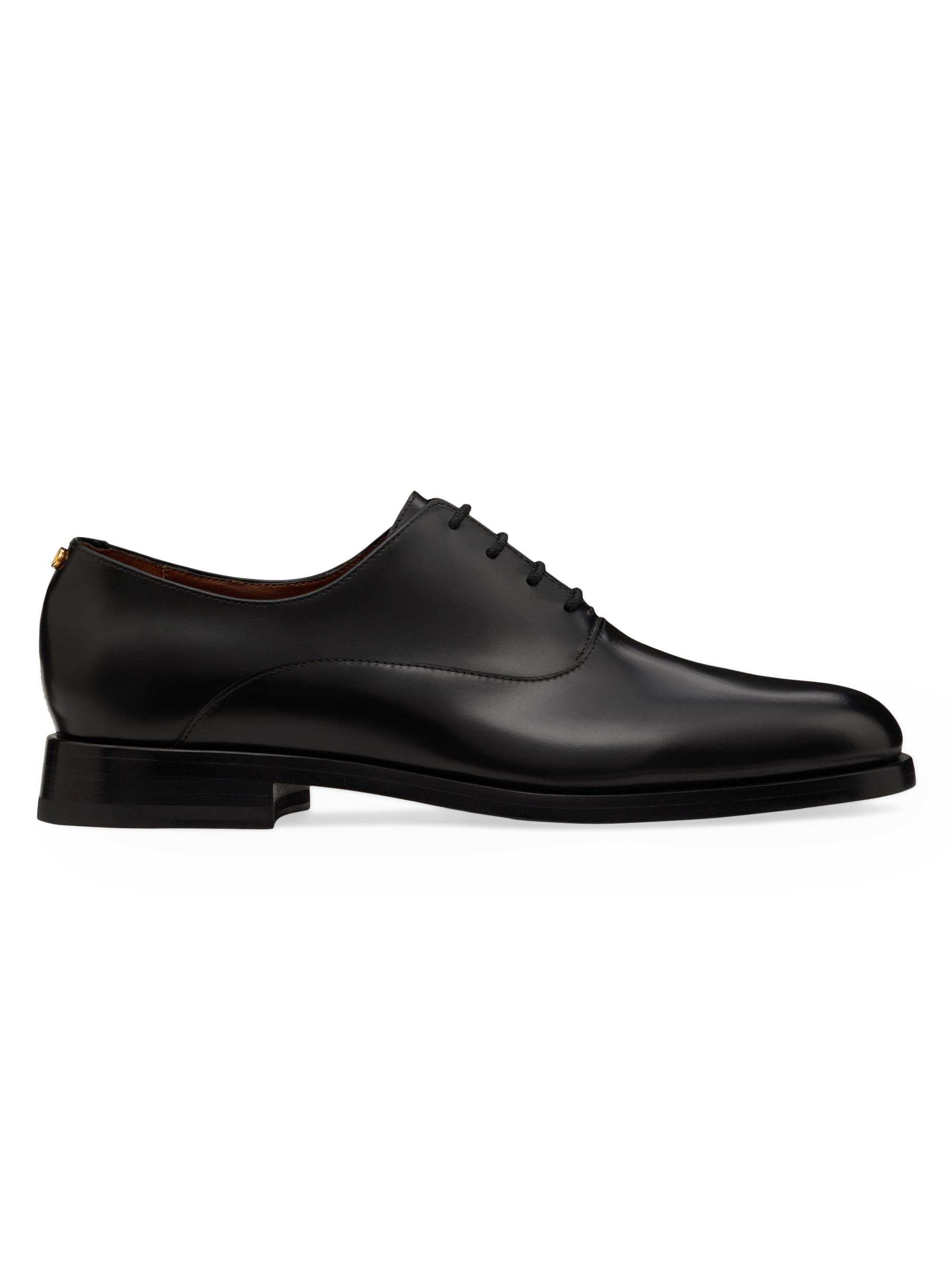 Valentino Garavani Men's Mini VLogo Signature Derby in Calfskin Shoes - Black