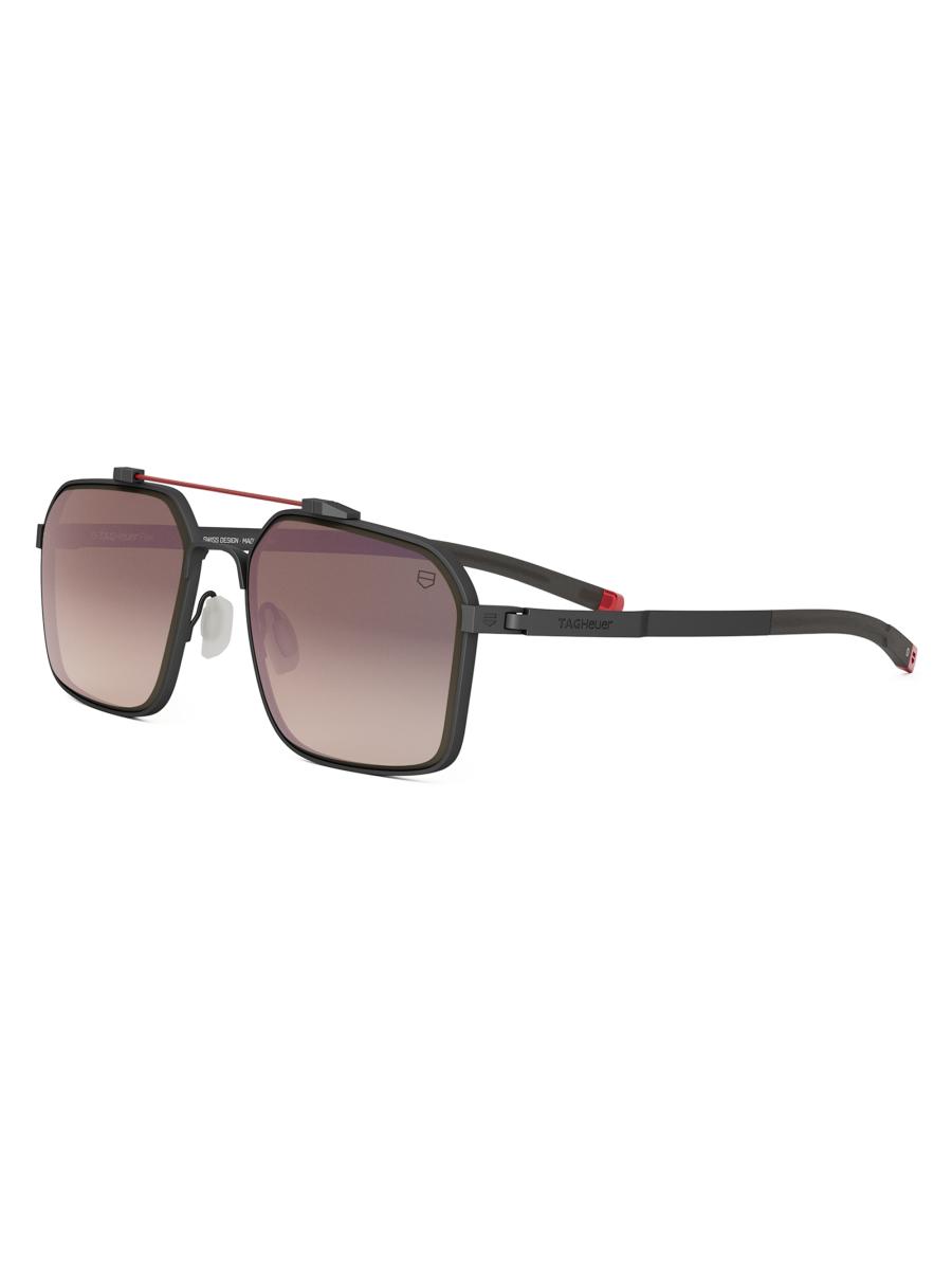 Tag Heuer Men's Flex Dyneema 57mm Square Sunglasses In Brown