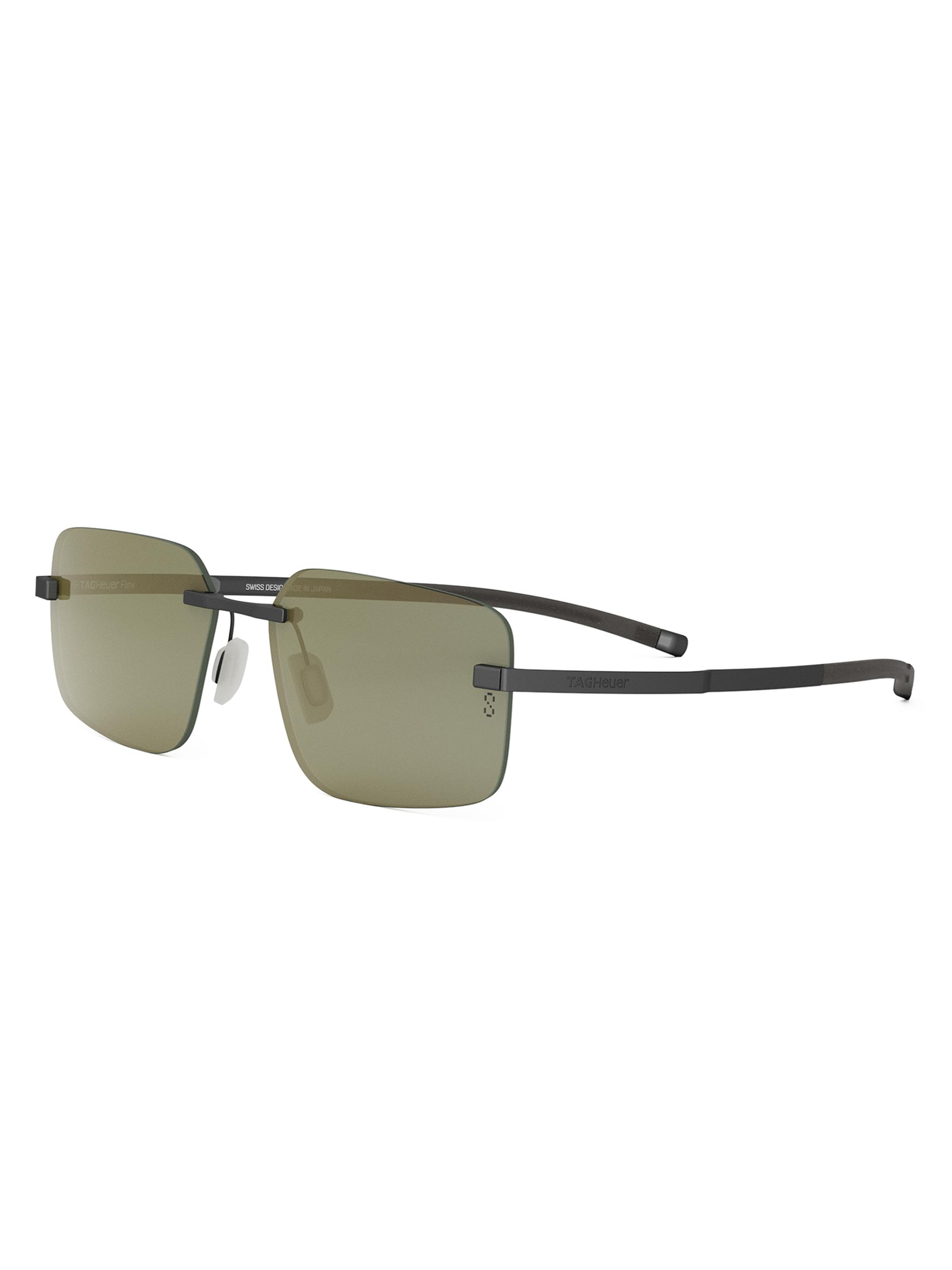 TAG Heuer Men's Flex 58MM Geometric Sunglasses - Light Brown Matte Gunmetal | Thumbnail 9
