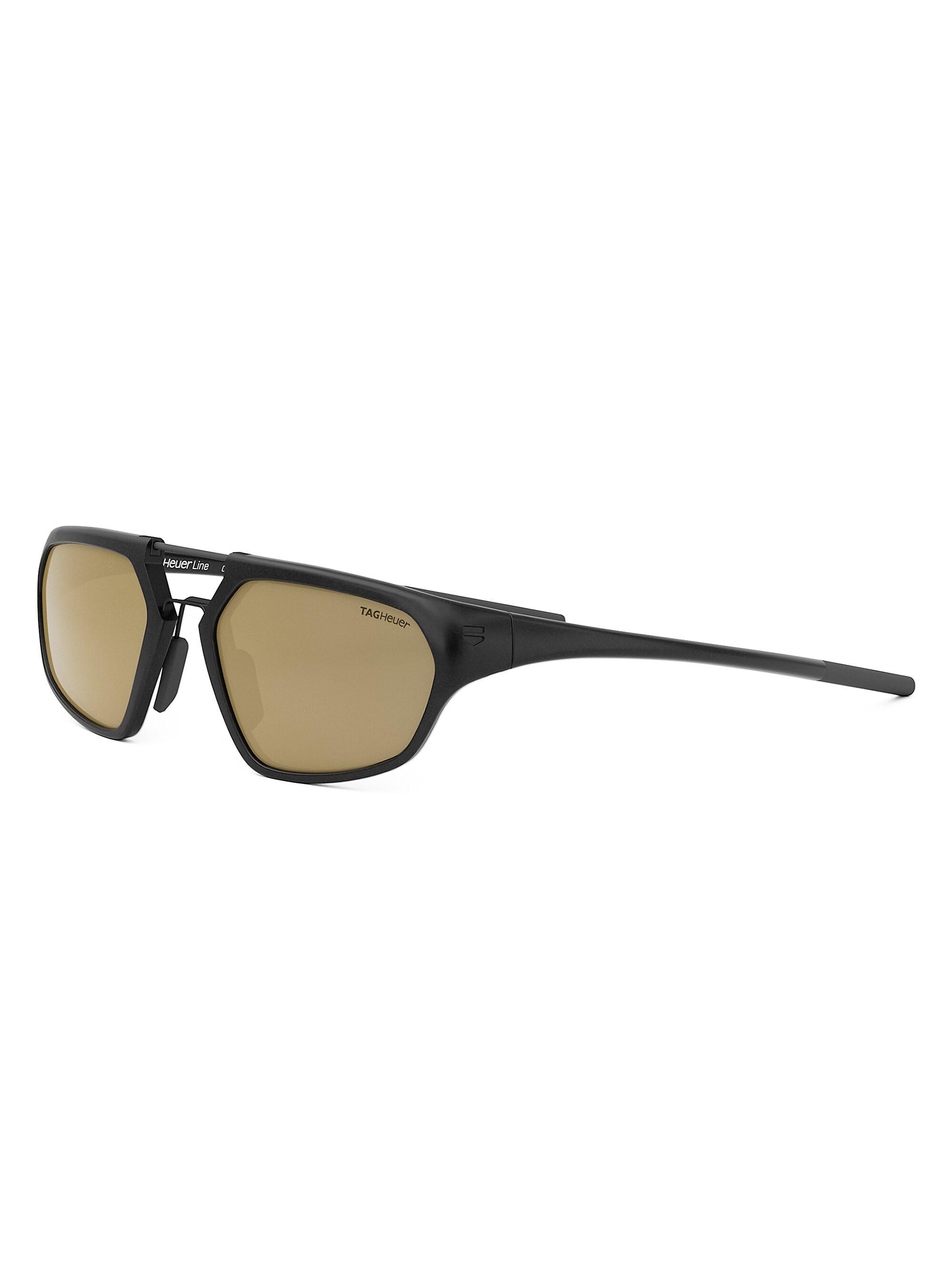 TAG Heuer Men's Line 55MM Geometric Sunglasses - Light Brown Black | Thumbnail 9