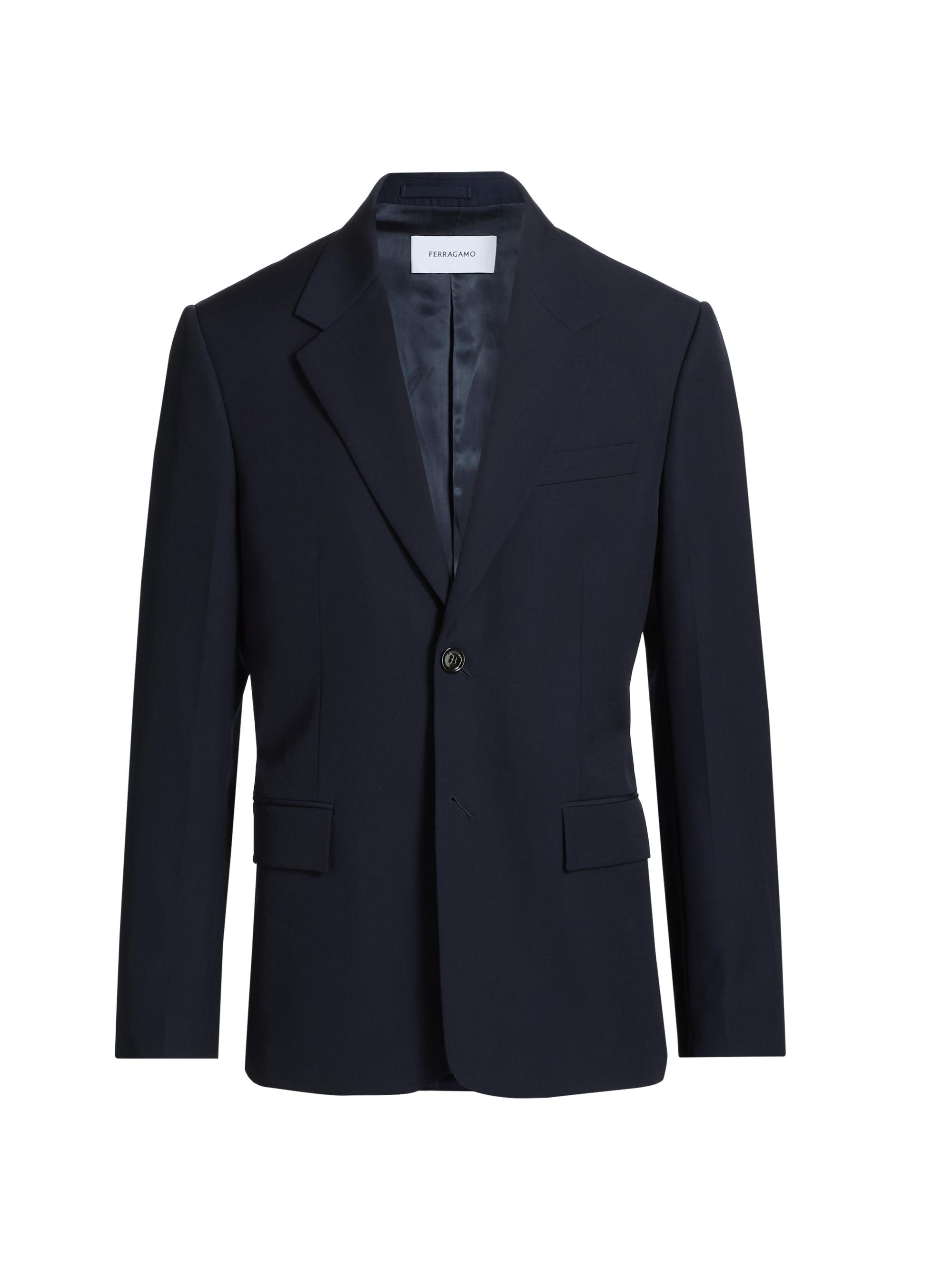 FERRAGAMO Men's Classic Wool Blazer - New Navy