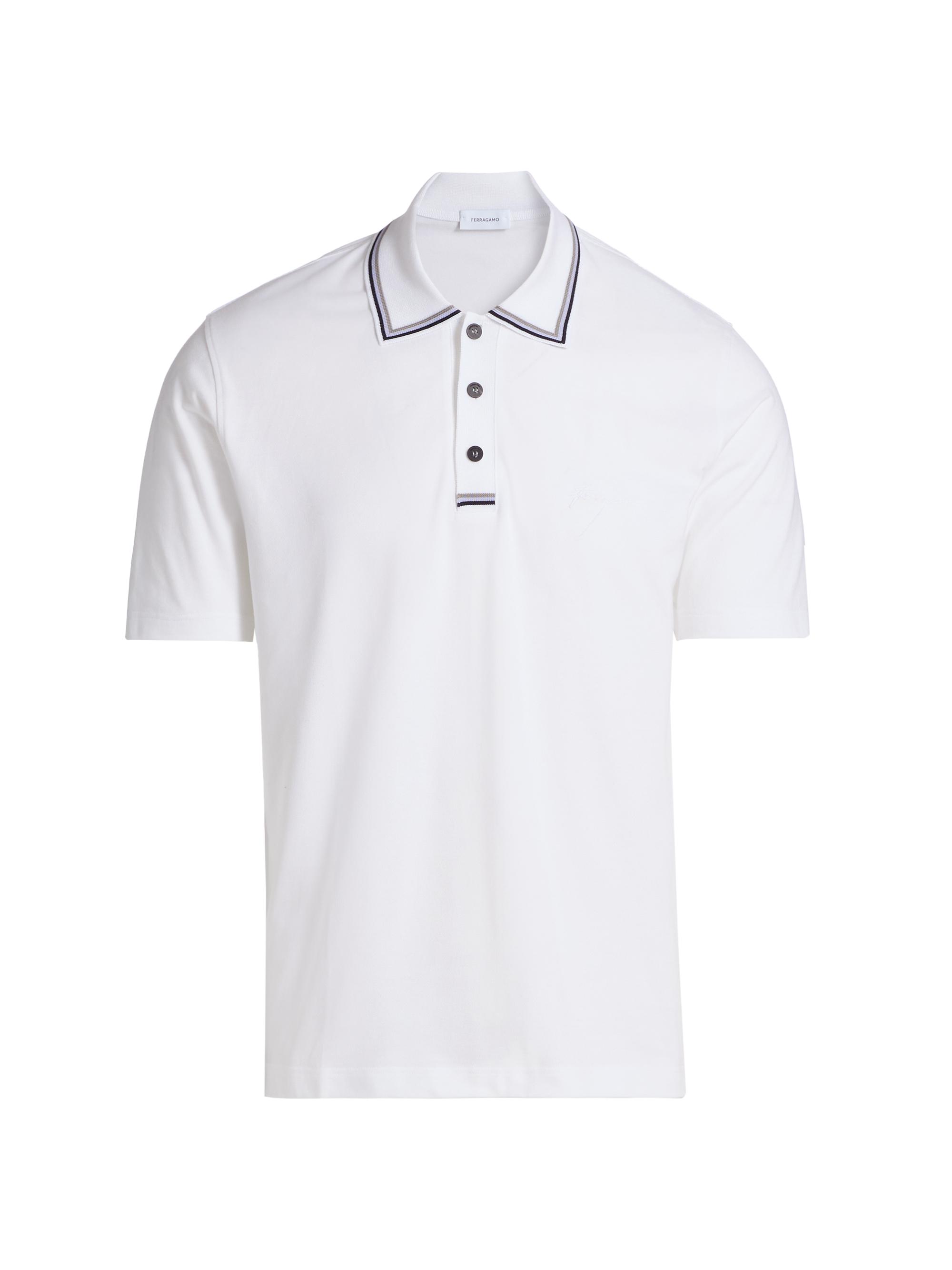 FERRAGAMO Cotton Polo Shirt | Saks Fifth Avenue
