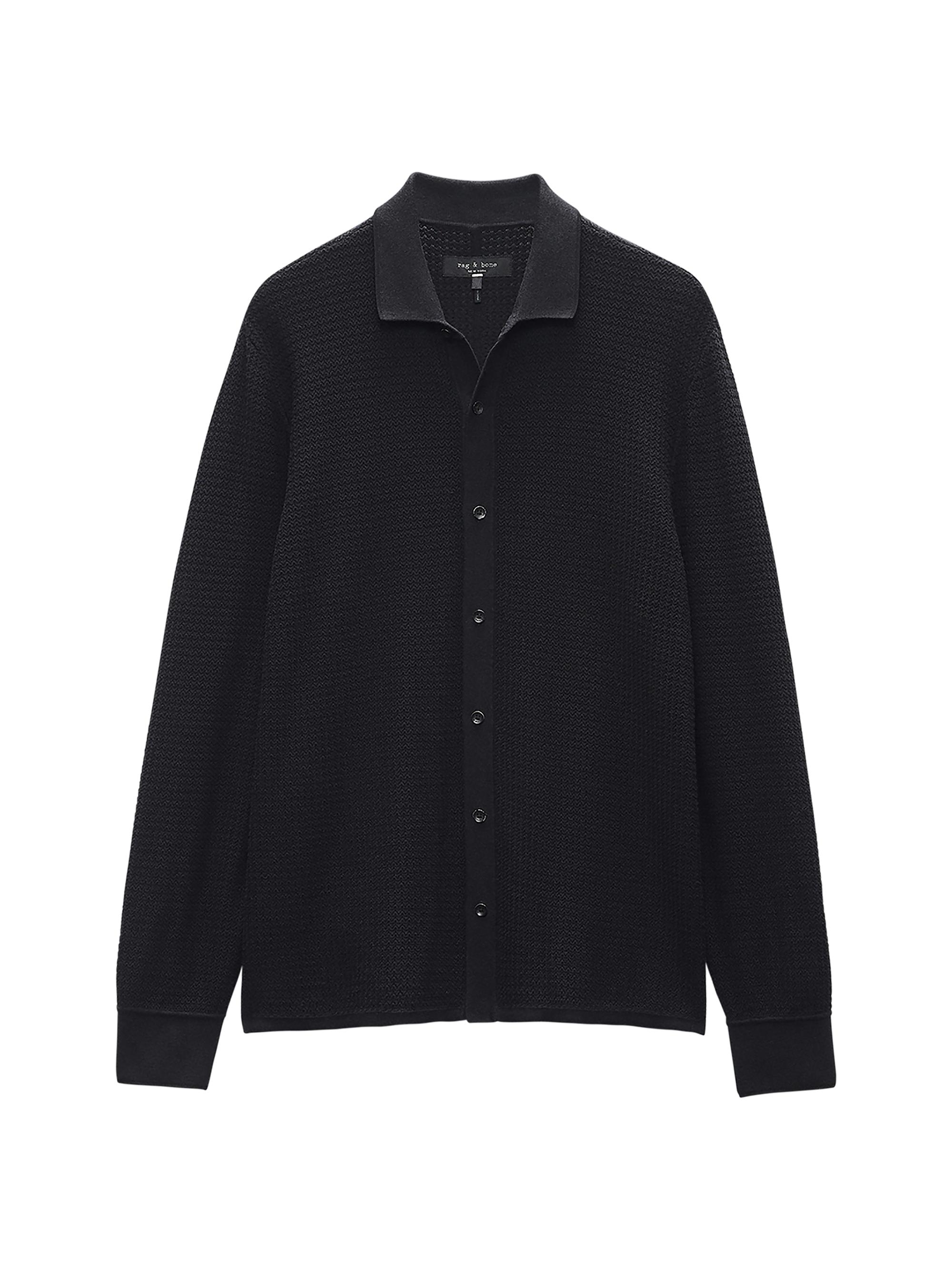 rag & bone Men's Hayes Button-Front Shirt - Black