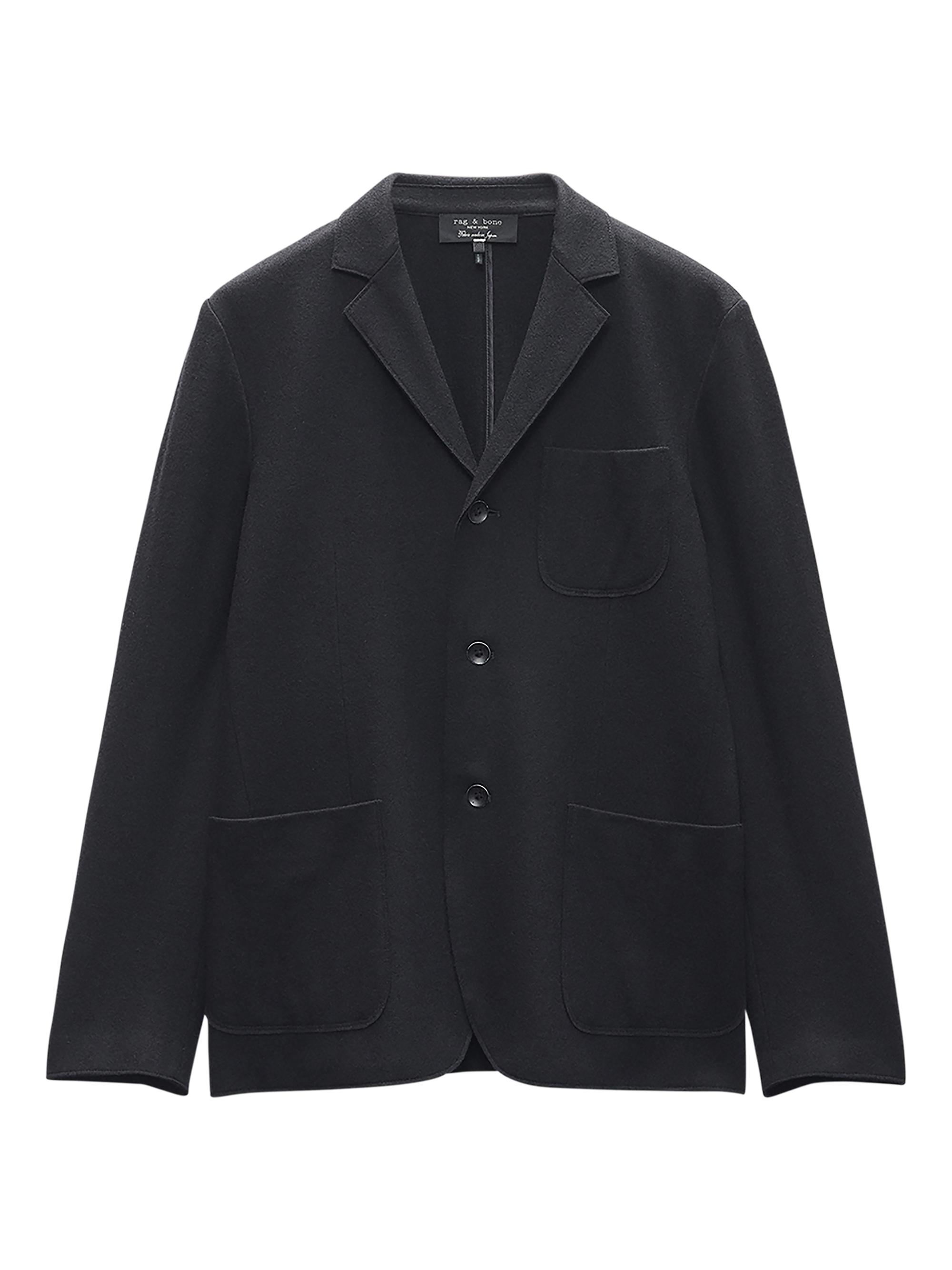 rag & bone Men's Achilles Wool Three-Button Blazer - Black