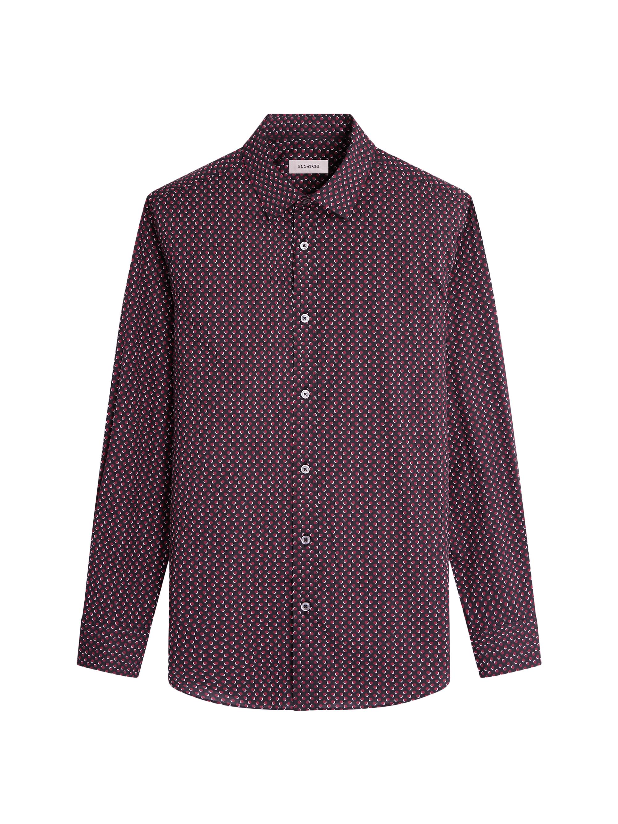 Bugatchi Men's Julian Geometric Button-Front Shirt - Cabernet