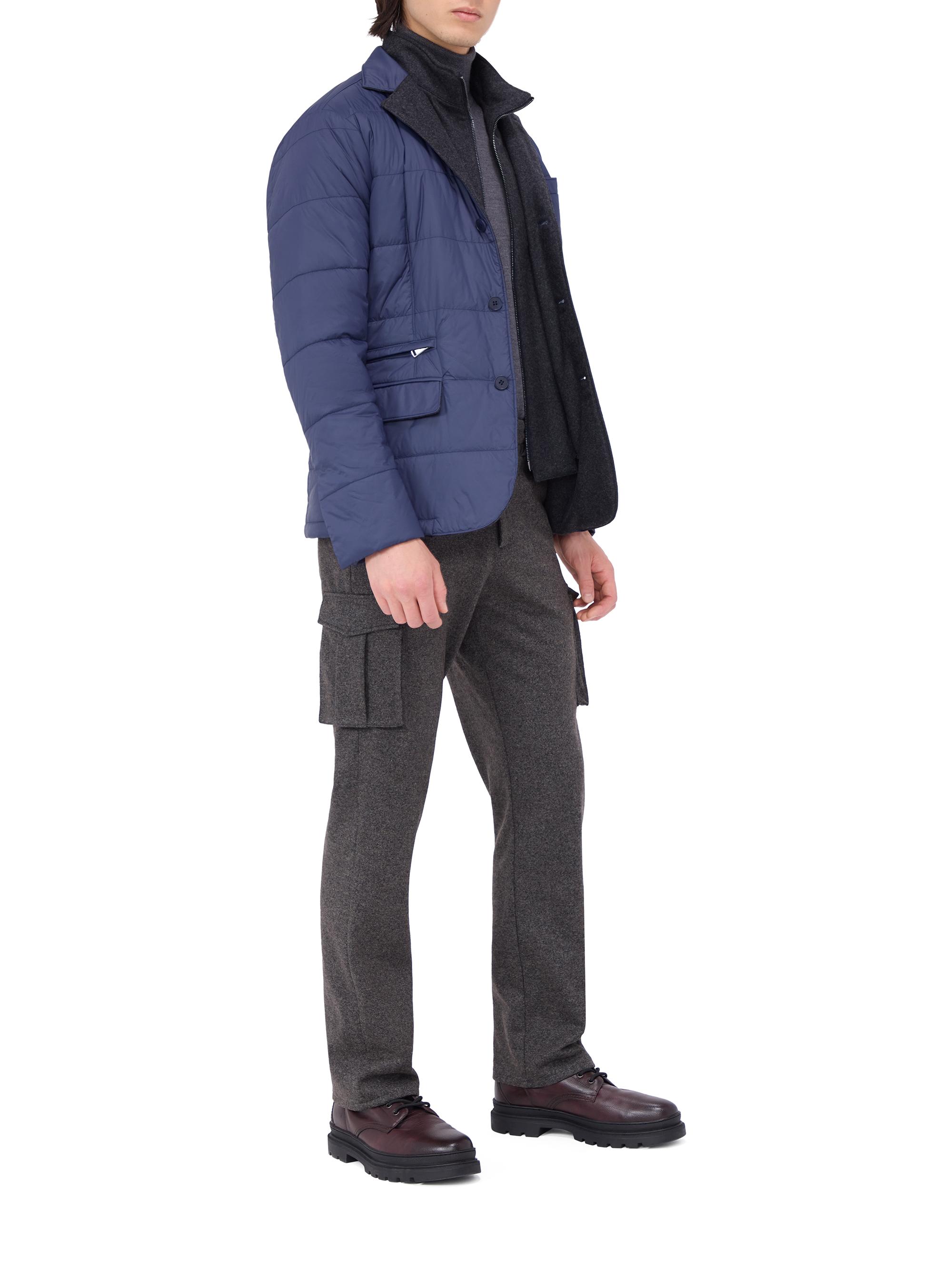 Bugatchi Men's Quilted Stand-Collar Blazer - Navy