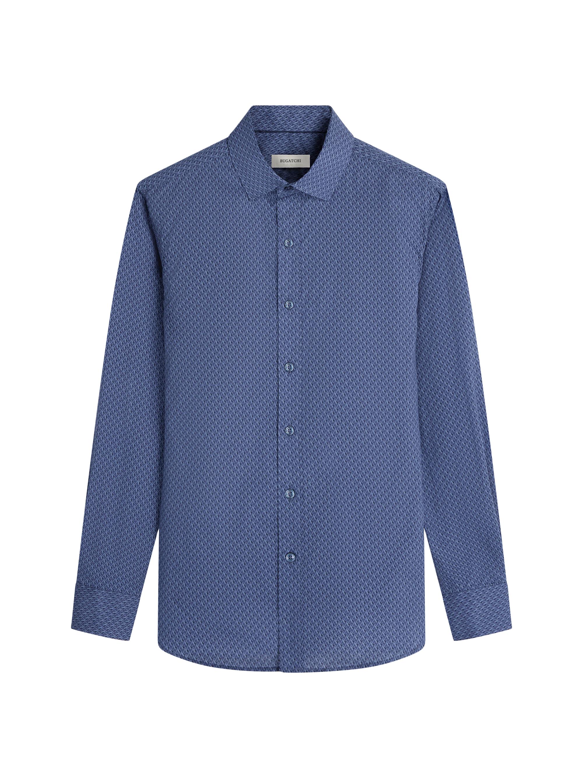 Bugatchi Men's Axel Geometric Button-Front Shirt - Cobalt