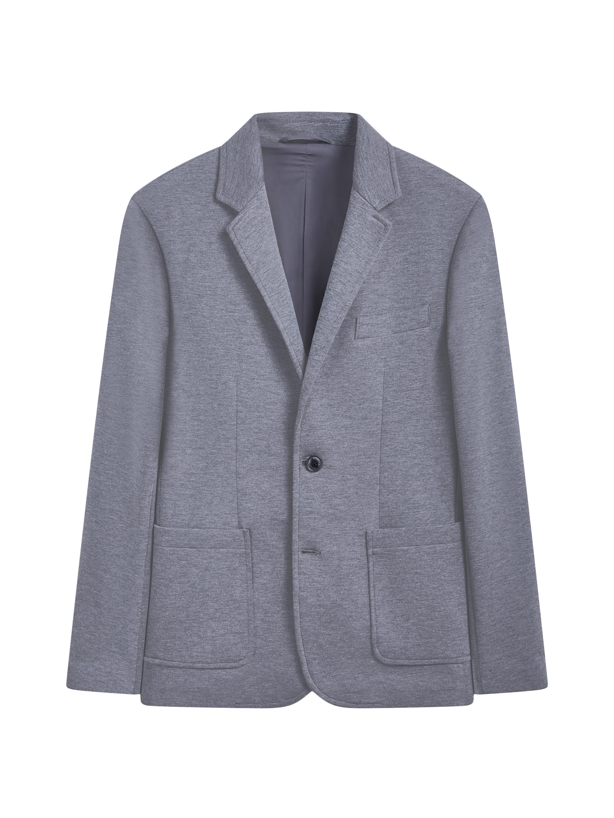 Bugatchi Men's Soft Touch Two-Button Blazer - Anthracite
