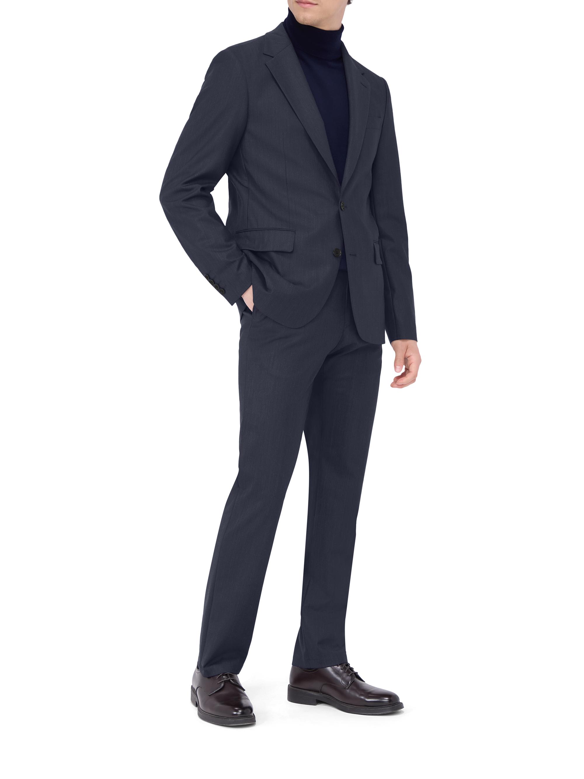 Bugatchi Men's Stretch-Wool Single-Breasted Blazer - Cobalt