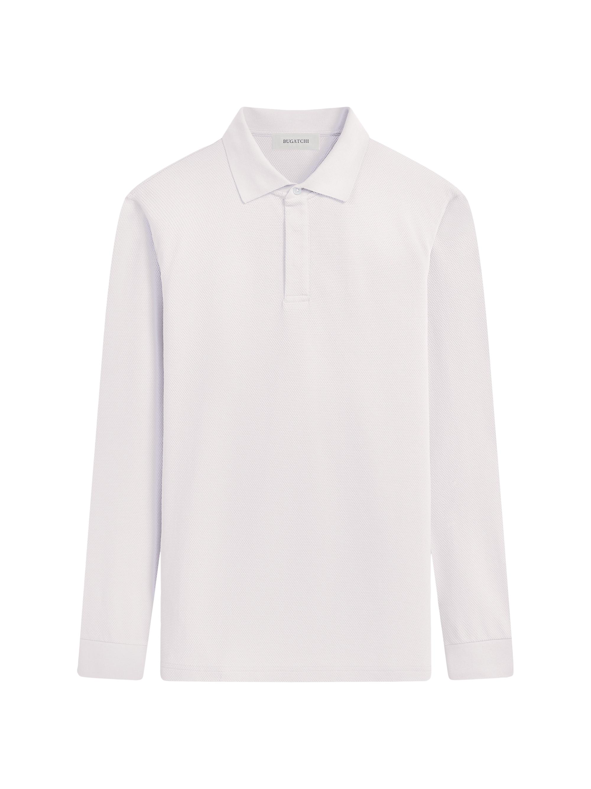 Bugatchi Men's Stretch Cotton Three-Button Polo Shirt - Sapphire