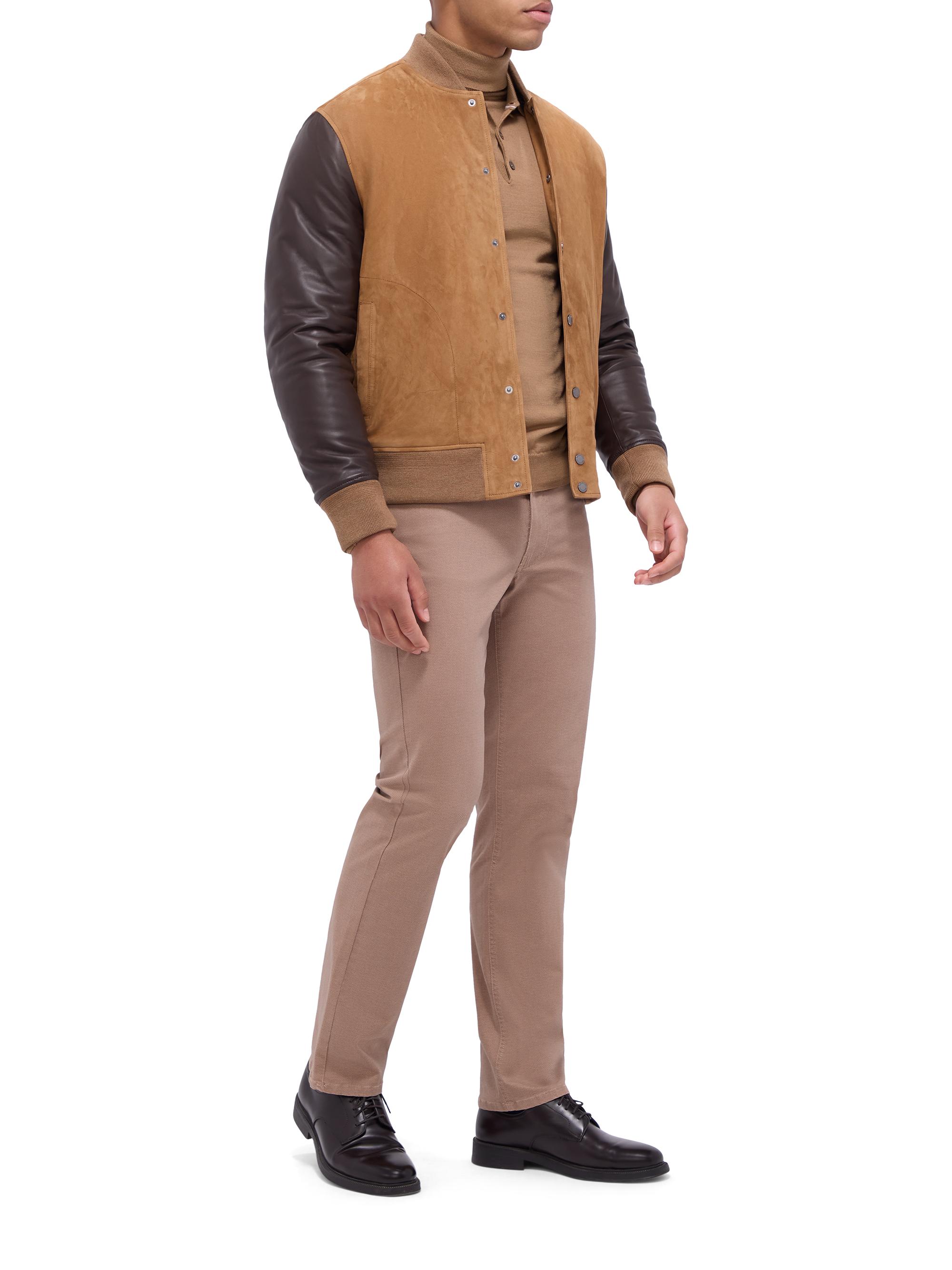 Bugatchi Men's Two-Tone Suede Jacket - Caramel