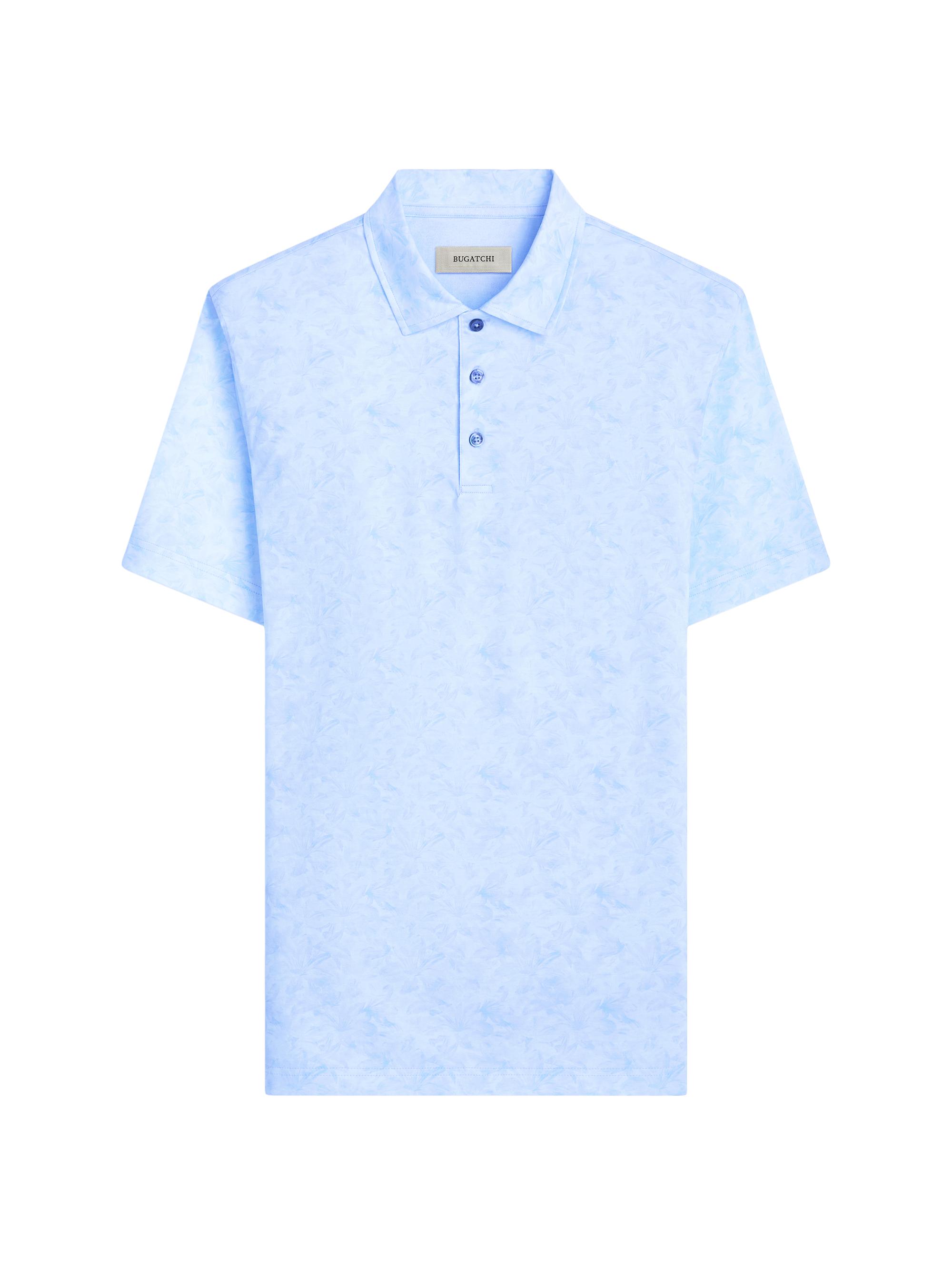 Bugatchi Men's OoohCotton Vincent Polo Shirt - Air Blue