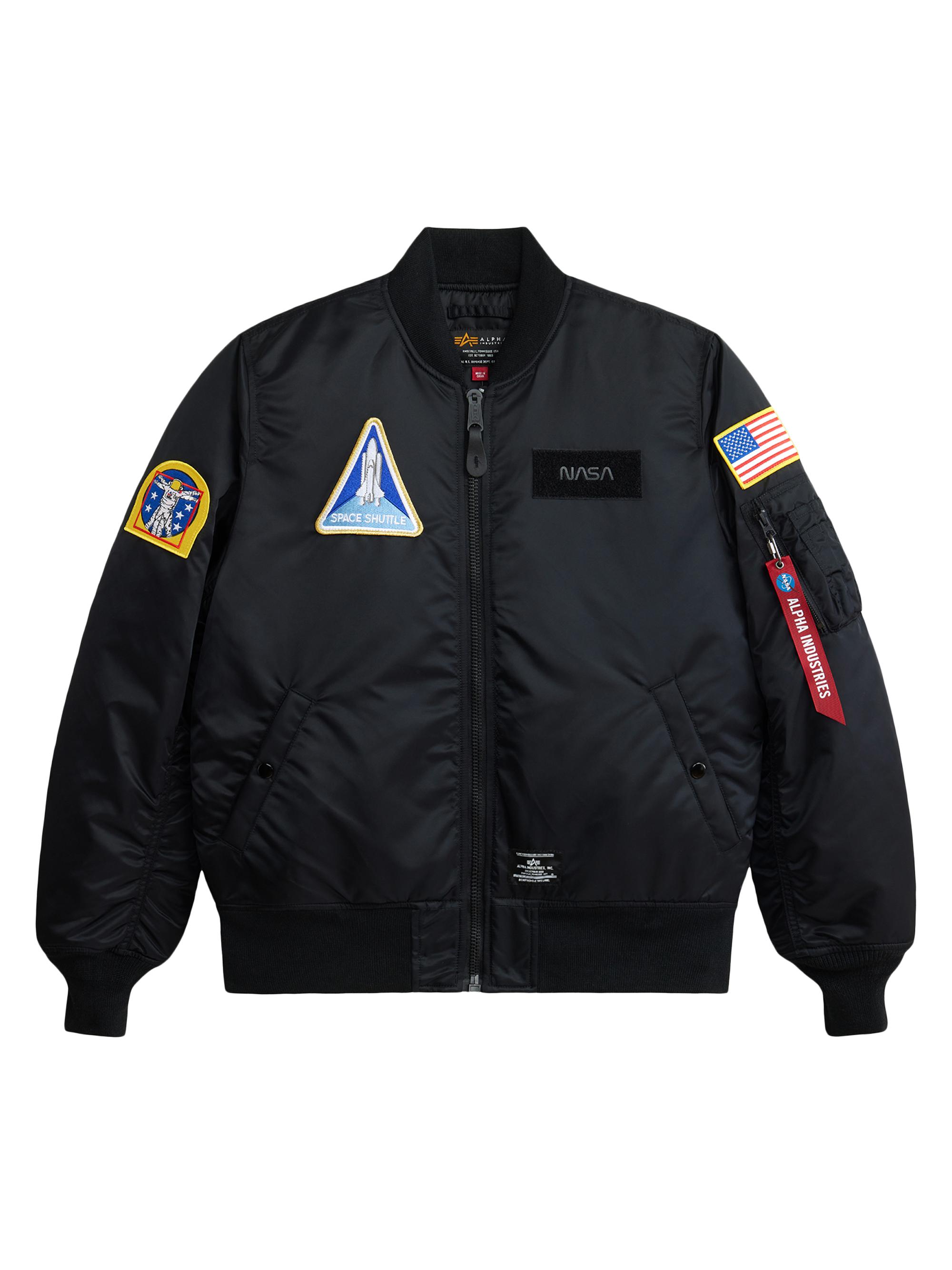 Alpha Industries MA-1 Leather Sleeve Varsity Jacket | Saks