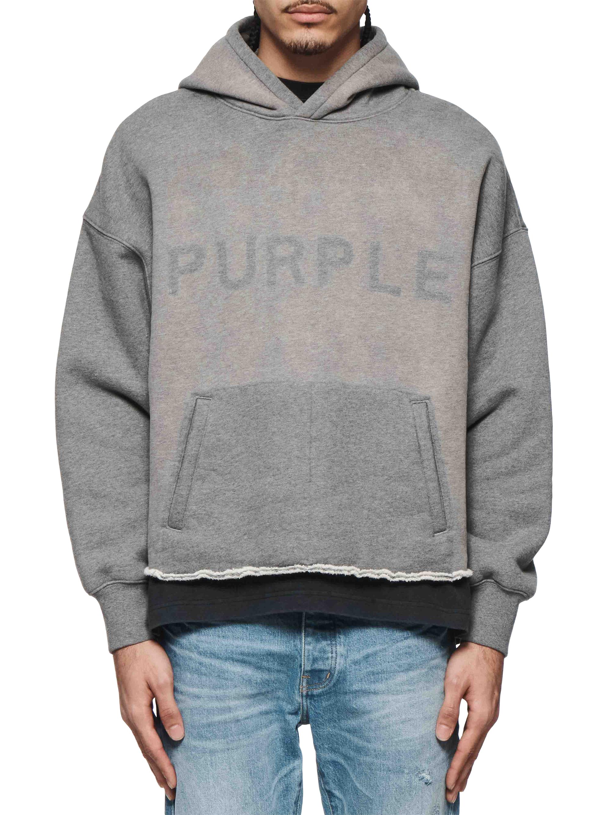 Purple Brand Men's Logo Cotton Fleece Hoodie - Heather