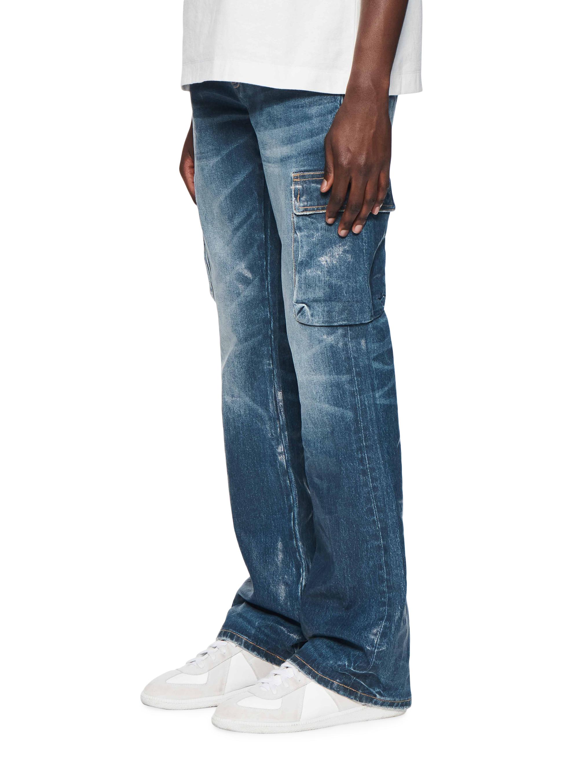 Flared Stretch Cargo Jeans