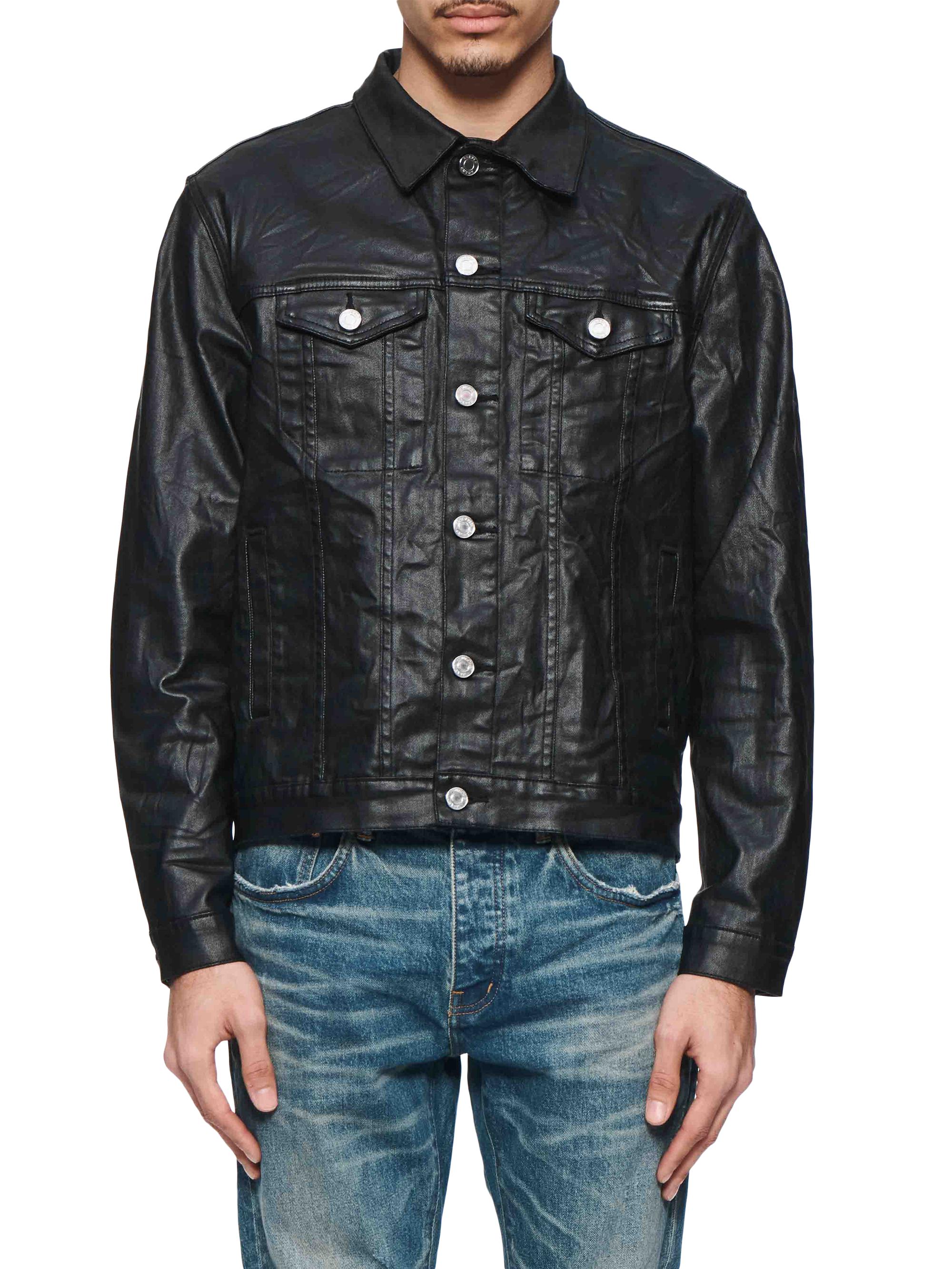 Purple Brand Men's Creased Film Trucker Jacket - Black