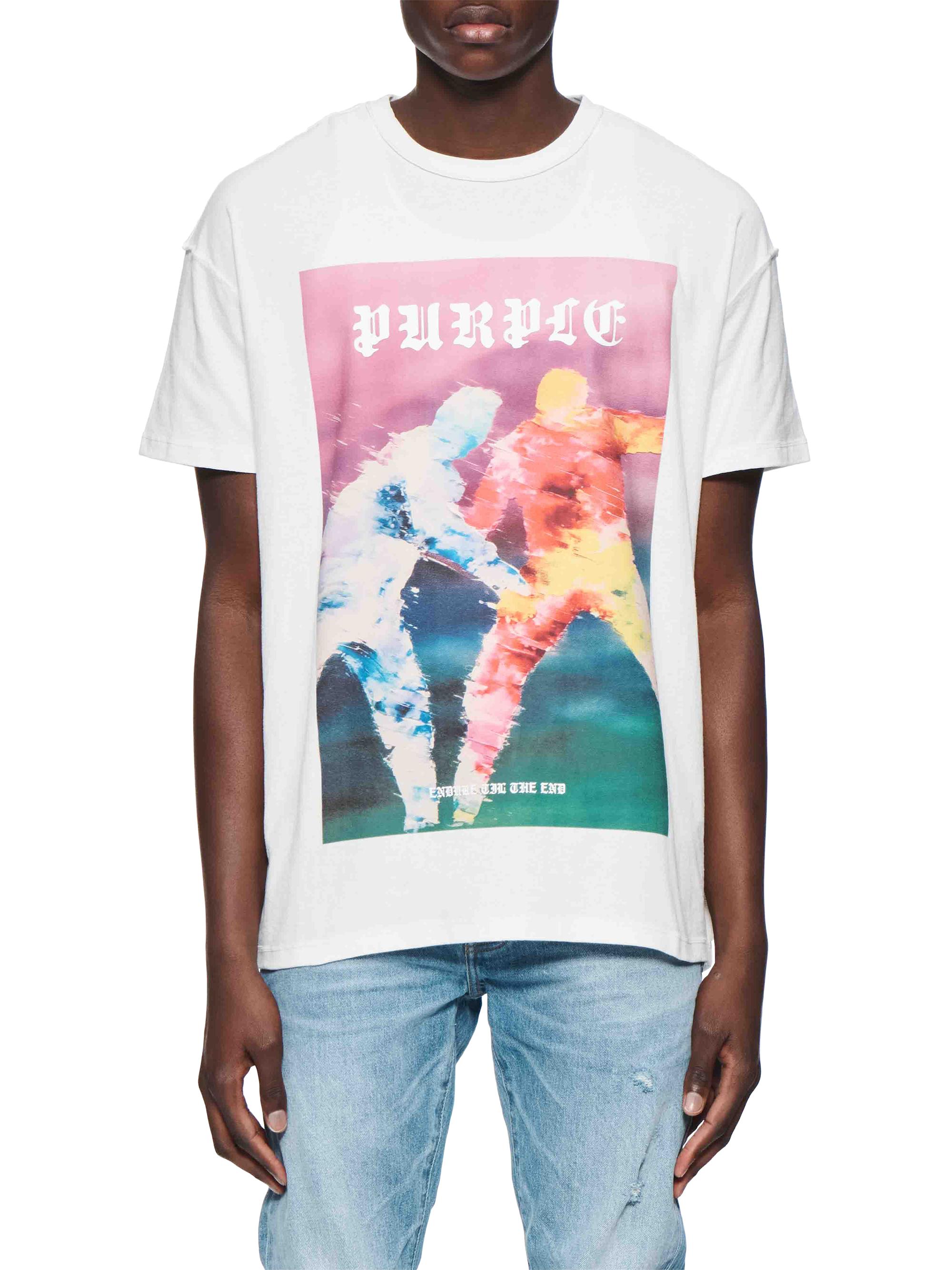 Purple Brand Men's Textured Inside Out T-Shirt - White