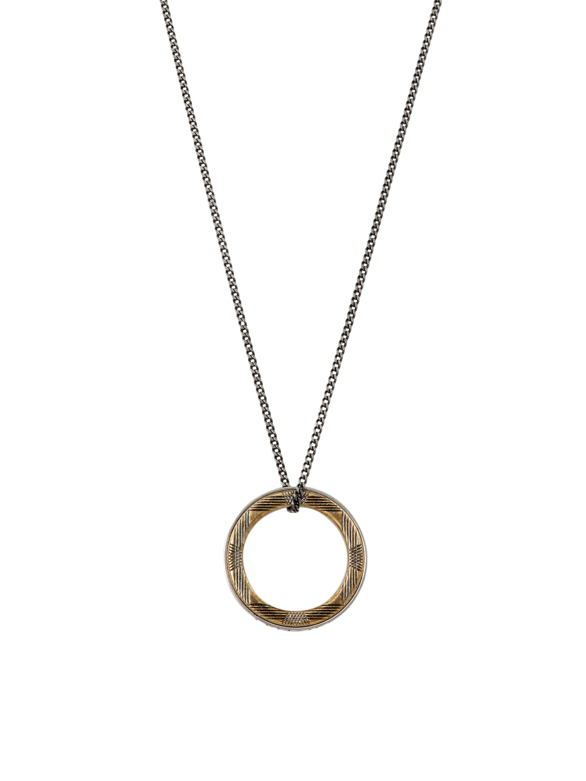 Lemaire Men's Lucky Coin Necklace - Silver