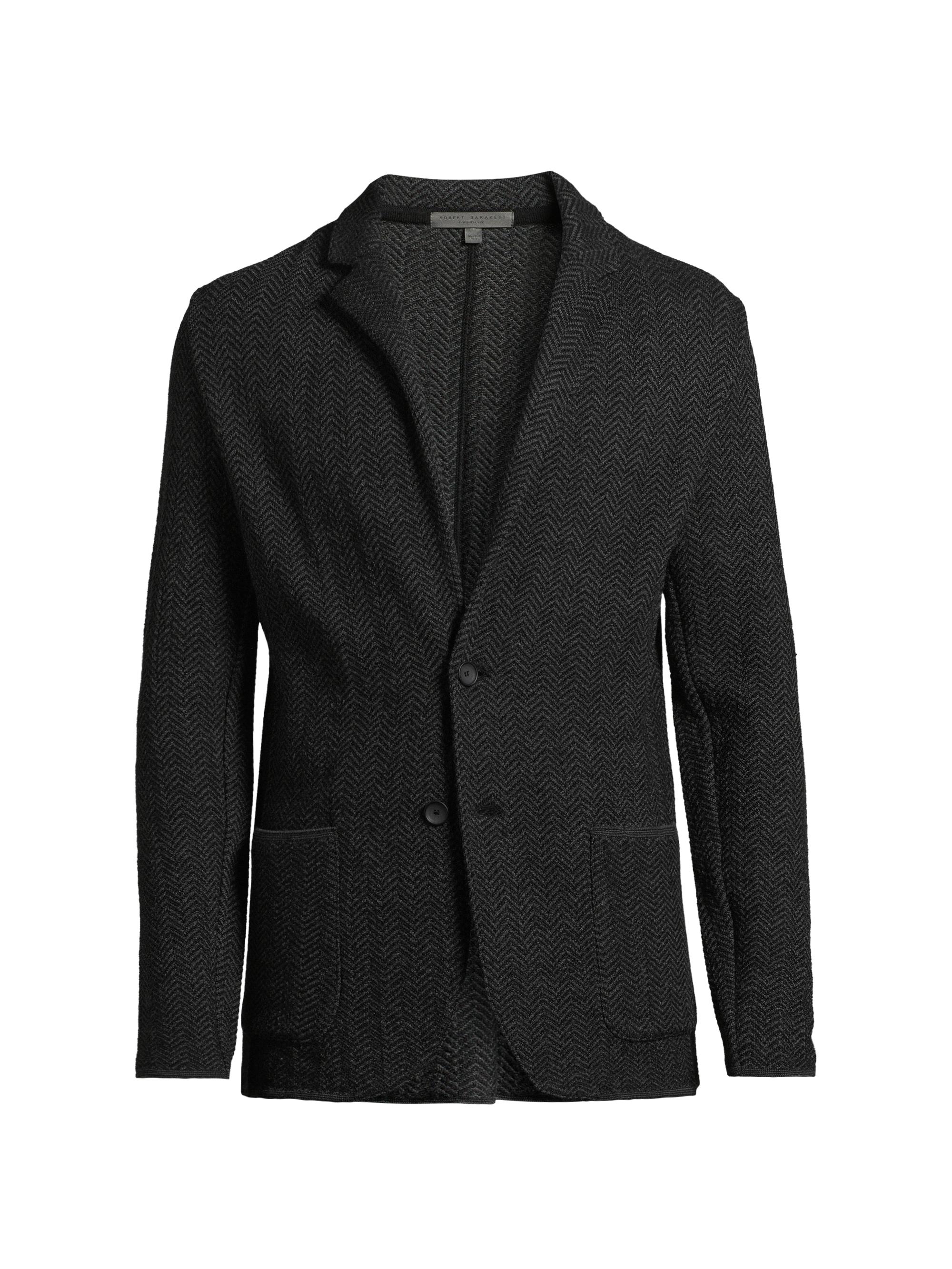 Robert Barakett Men's Fortezza Wool Sport Jacket - Black