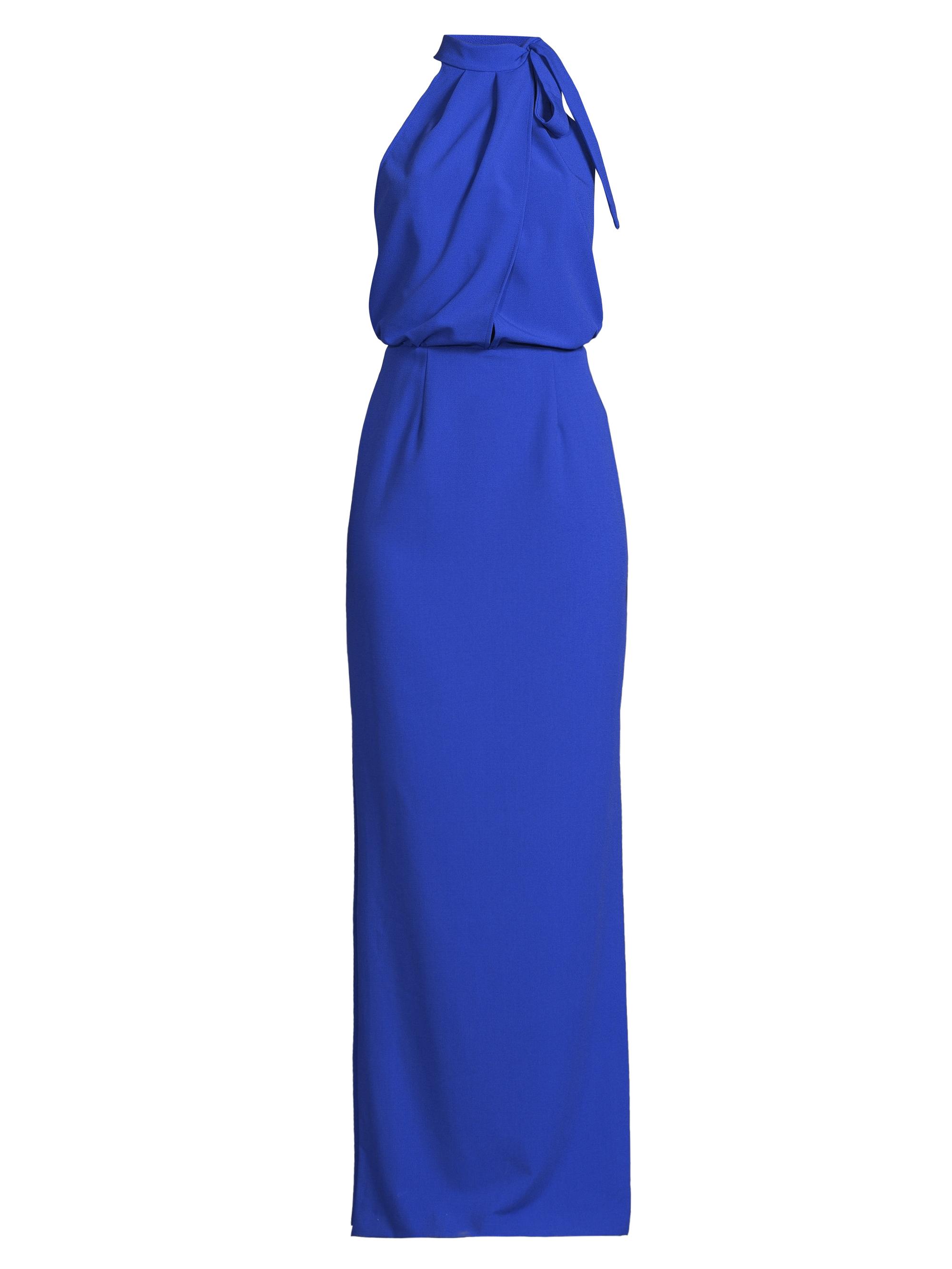Black Halo Women's Eve Annabeth Halter Gown - Vibrant Blue