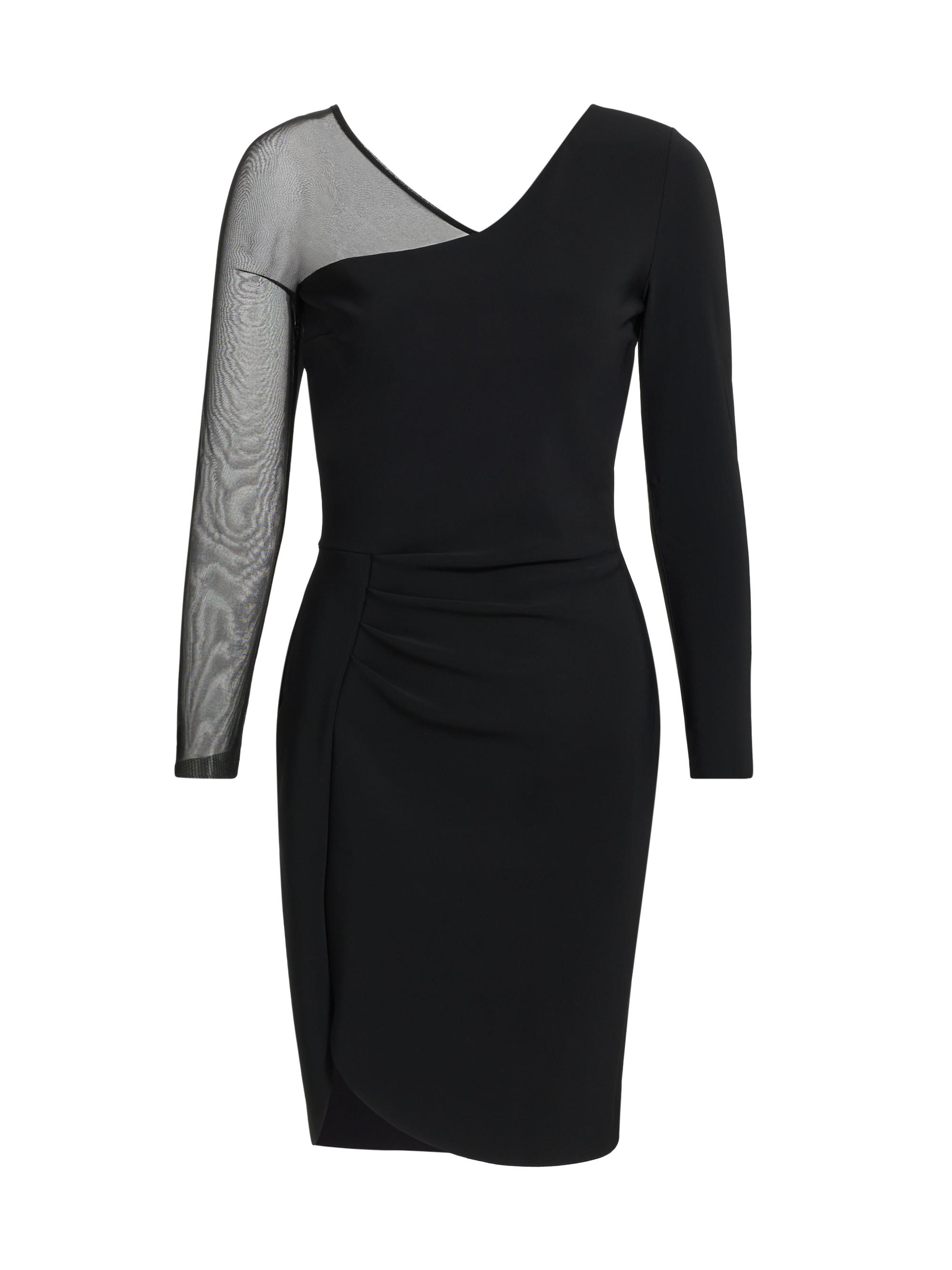 Chiara Boni La Petite Robe Women's Pumina Illusion-Sleeve Cocktail Dress - Black